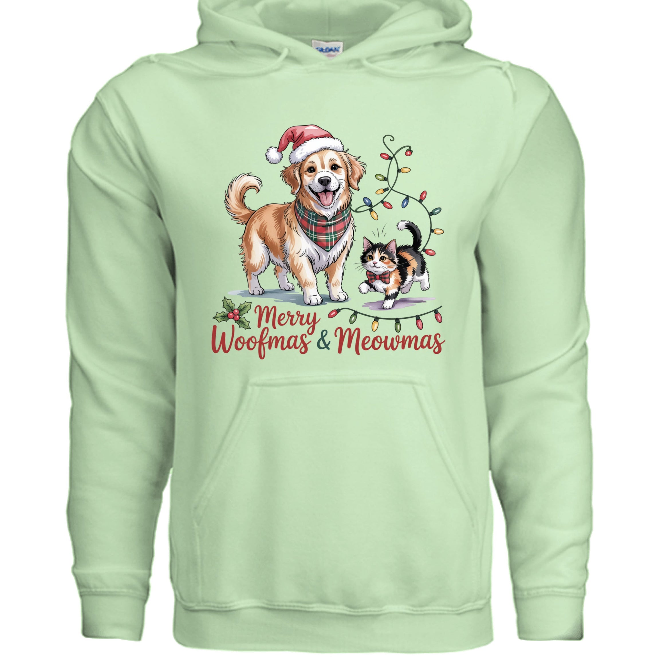 Merry Woofmas & Meowmas Christmas Hoodie - Cat & Dog Sweatshirt