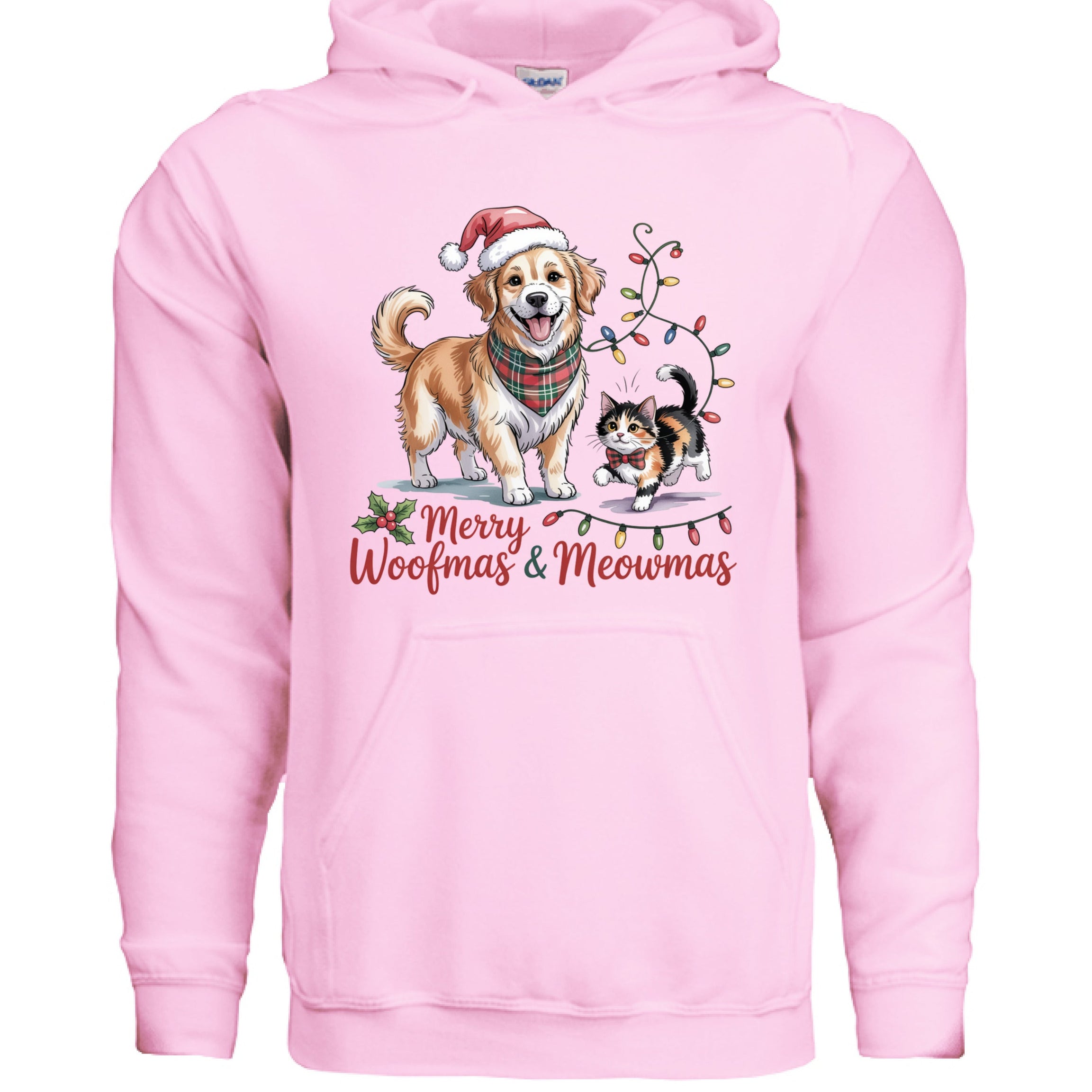 Merry Woofmas & Meowmas Christmas Hoodie - Cat & Dog Sweatshirt