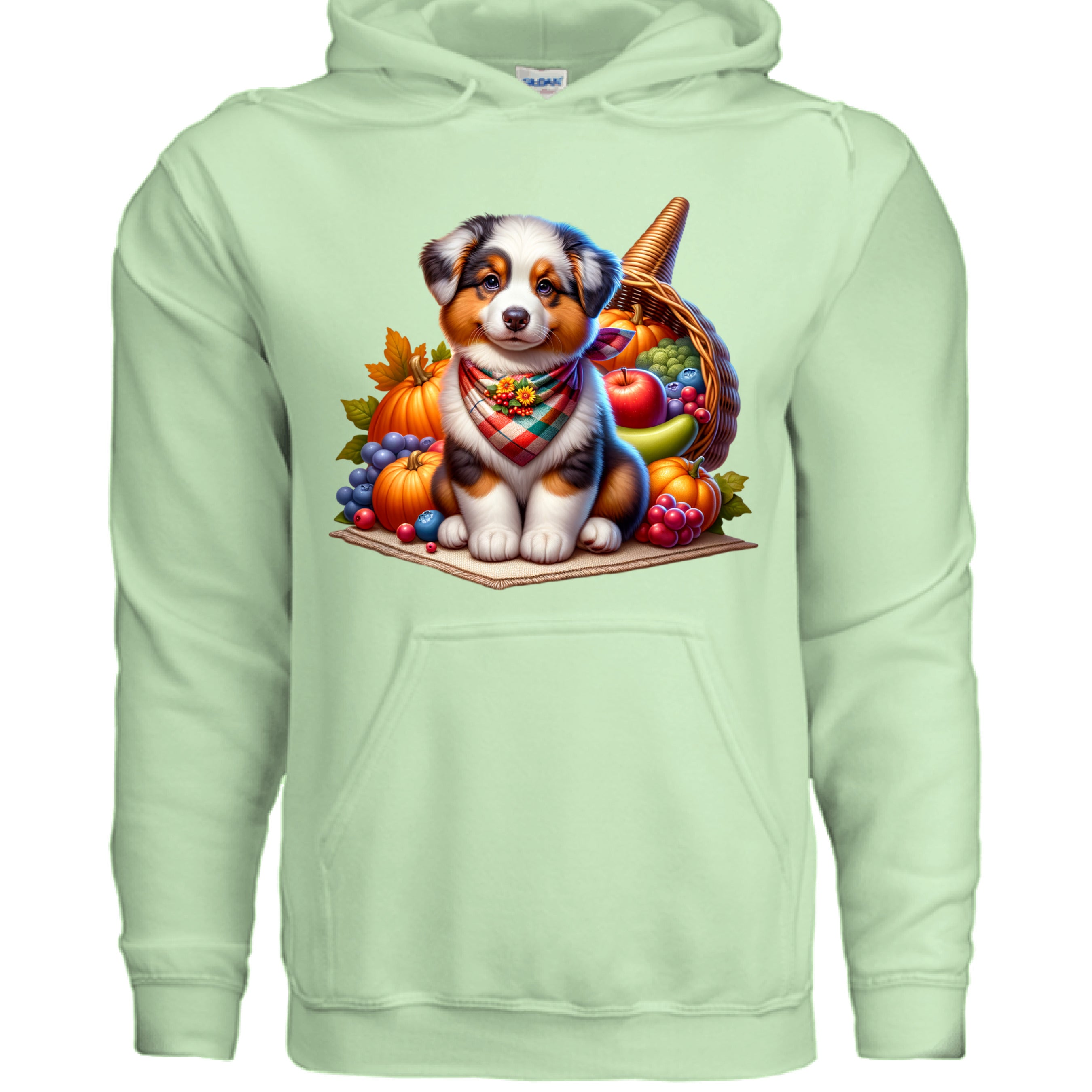 Collie Thanksgiving Hoodie - Puppy Turkey Hat Sweatshirt