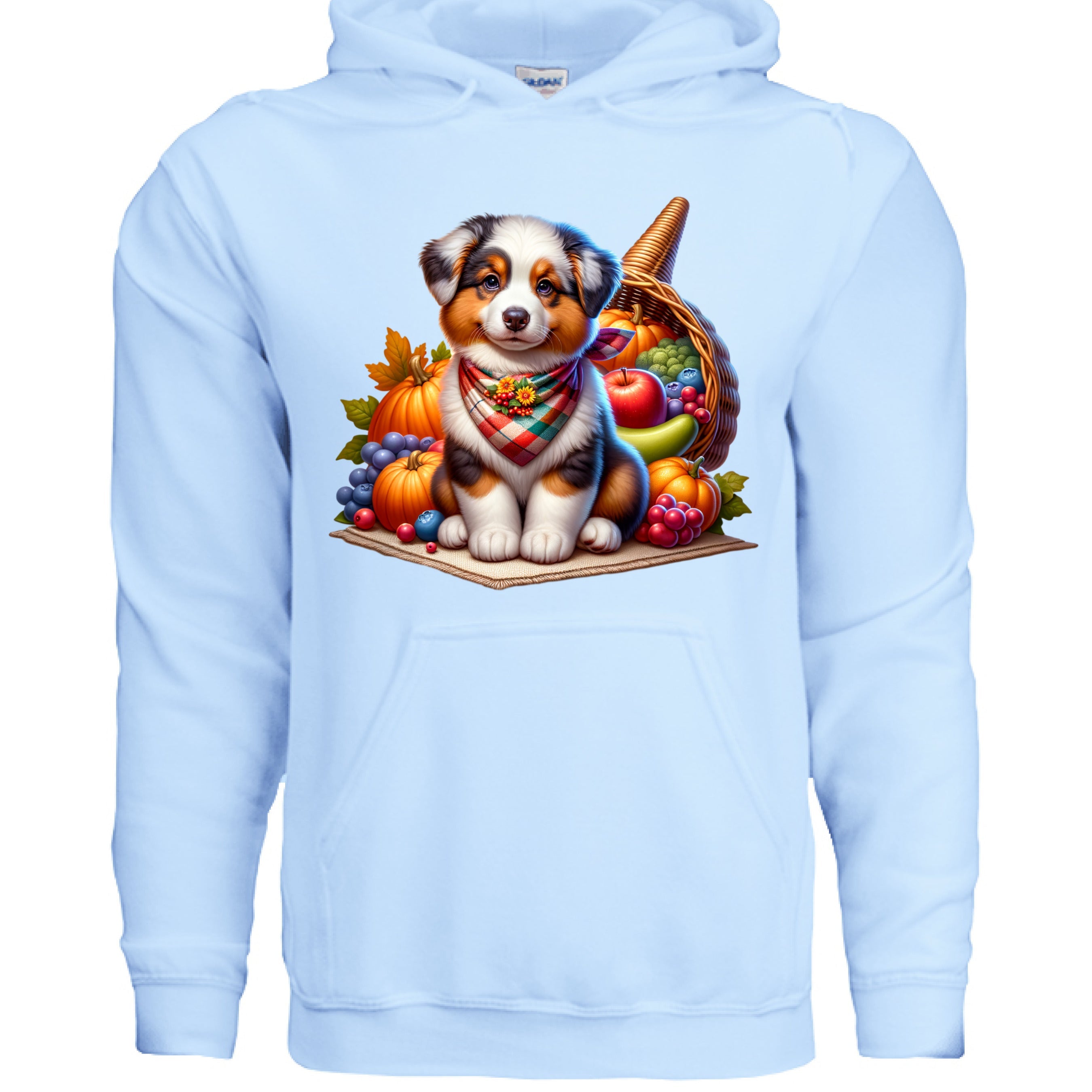 Collie Thanksgiving Hoodie - Puppy Turkey Hat Sweatshirt
