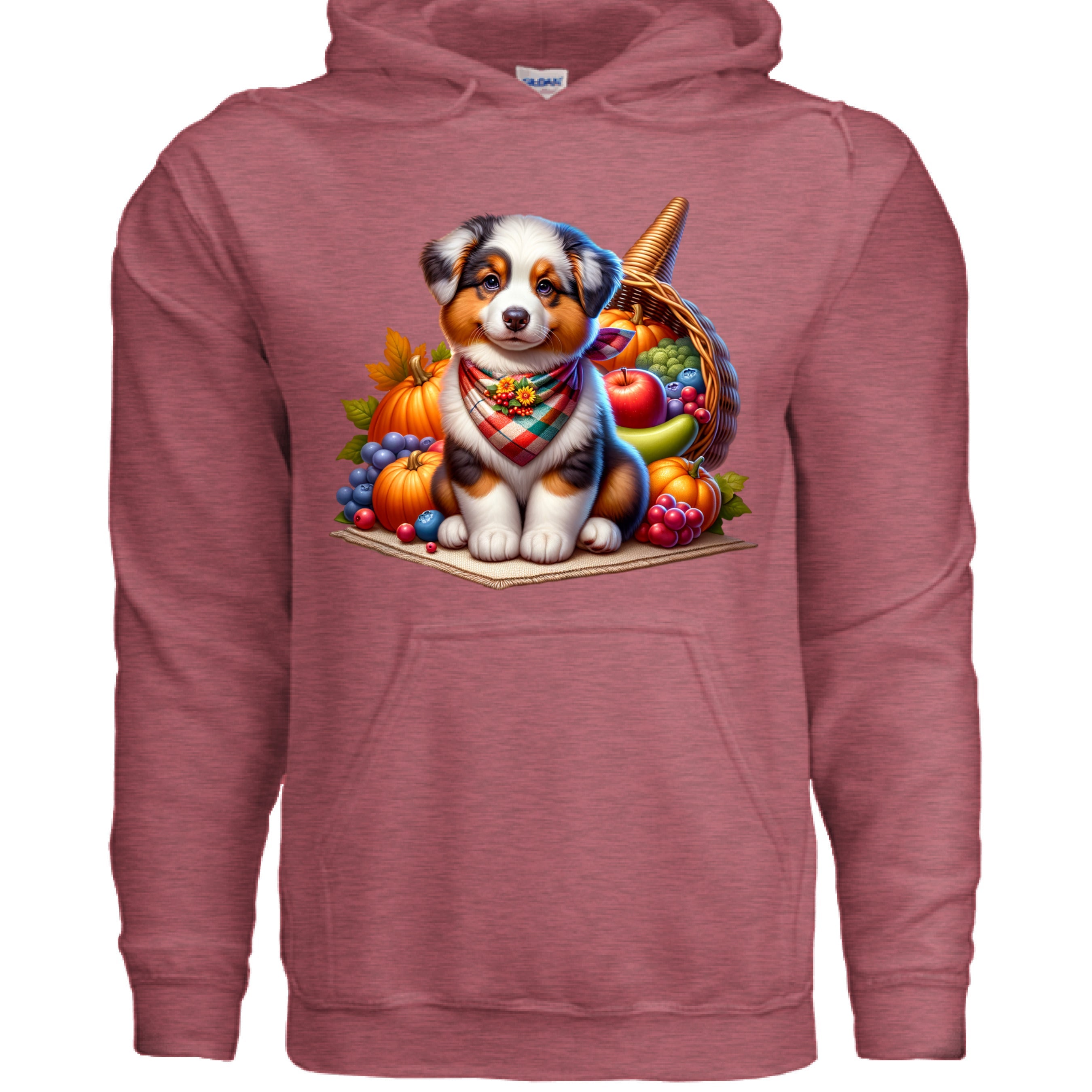 Collie Thanksgiving Hoodie - Puppy Turkey Hat Sweatshirt