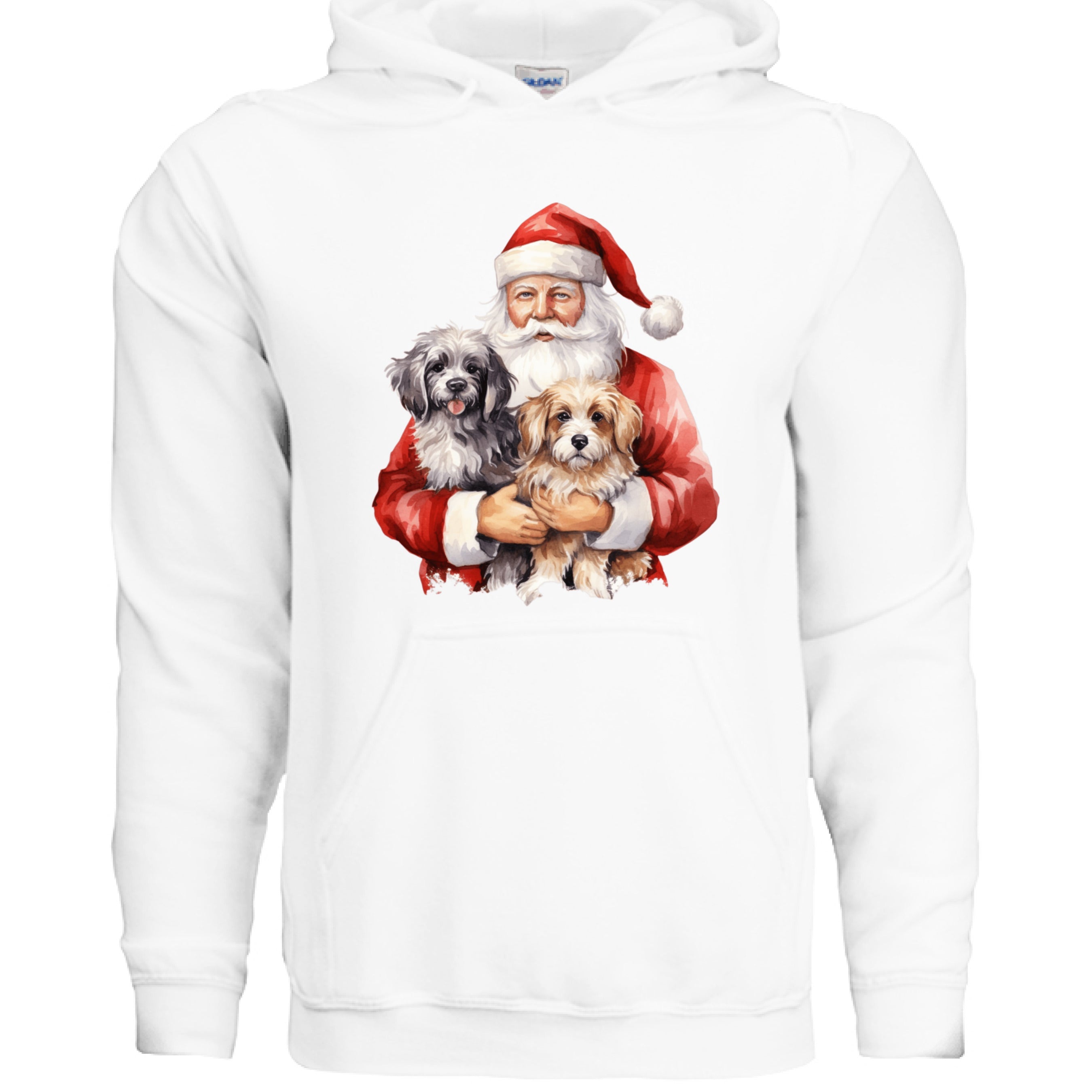 Puppy Love Santa Hoodie - Festive Christmas Sweatshirt