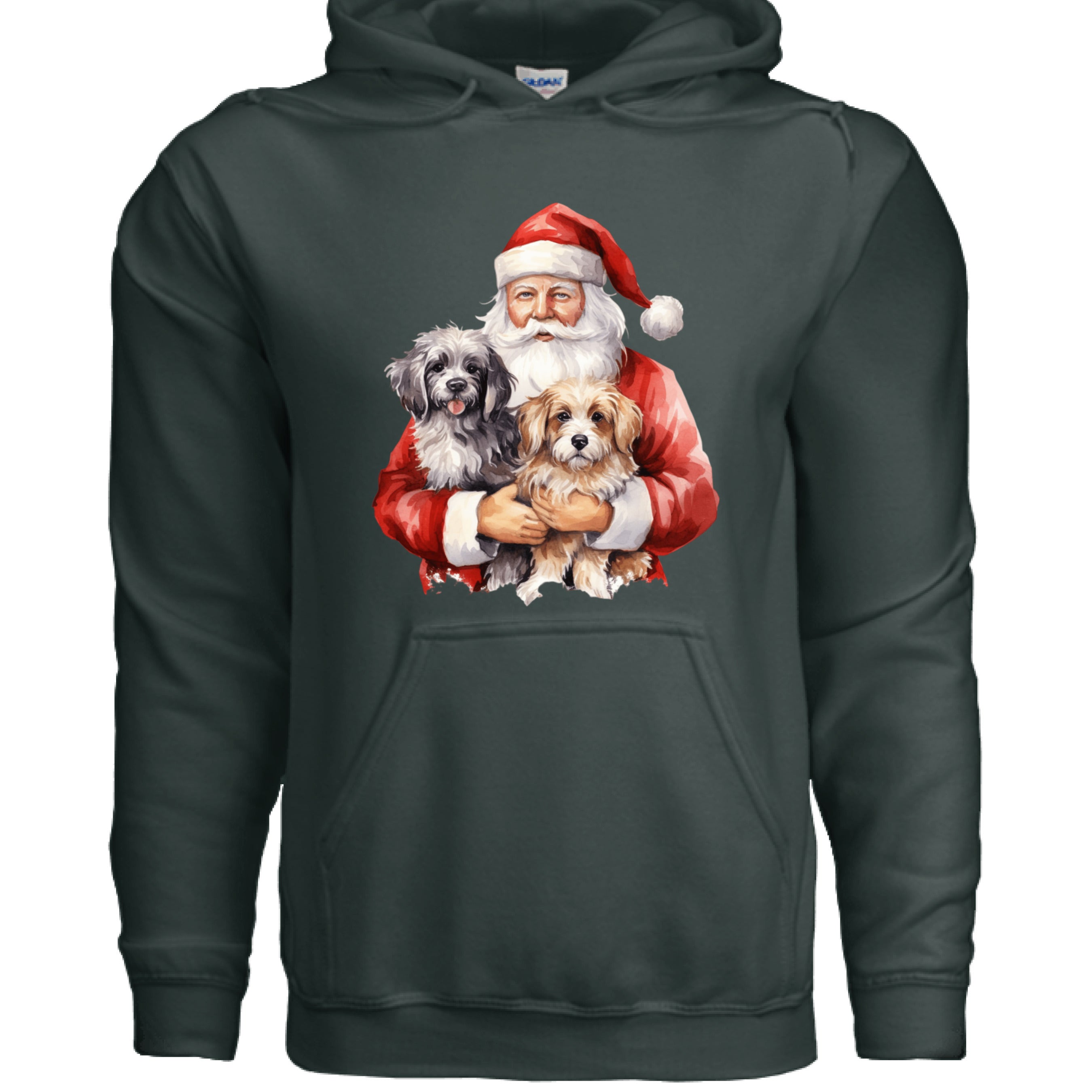 Puppy Love Santa Hoodie - Festive Christmas Sweatshirt