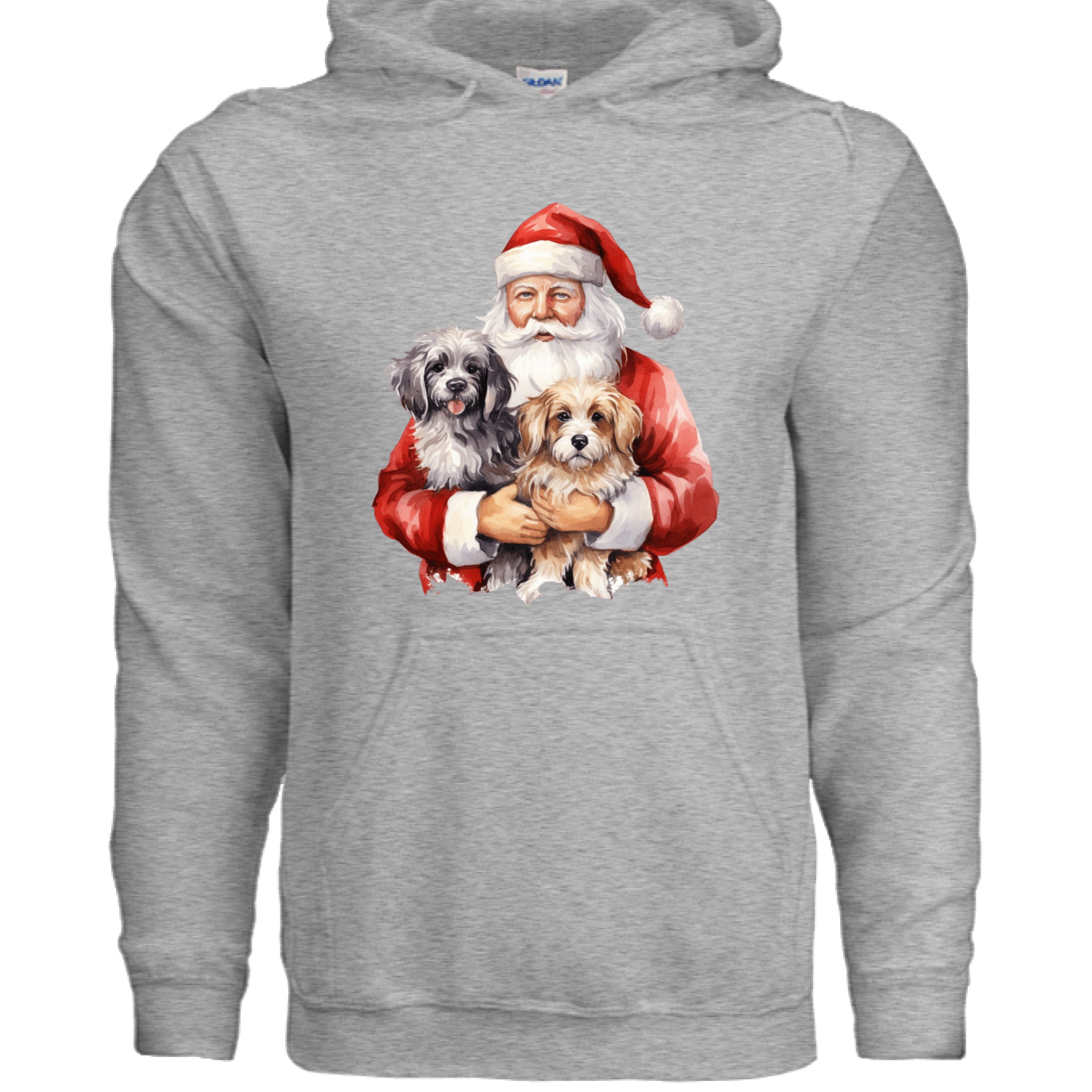 Puppy Love Santa Hoodie - Festive Christmas Sweatshirt