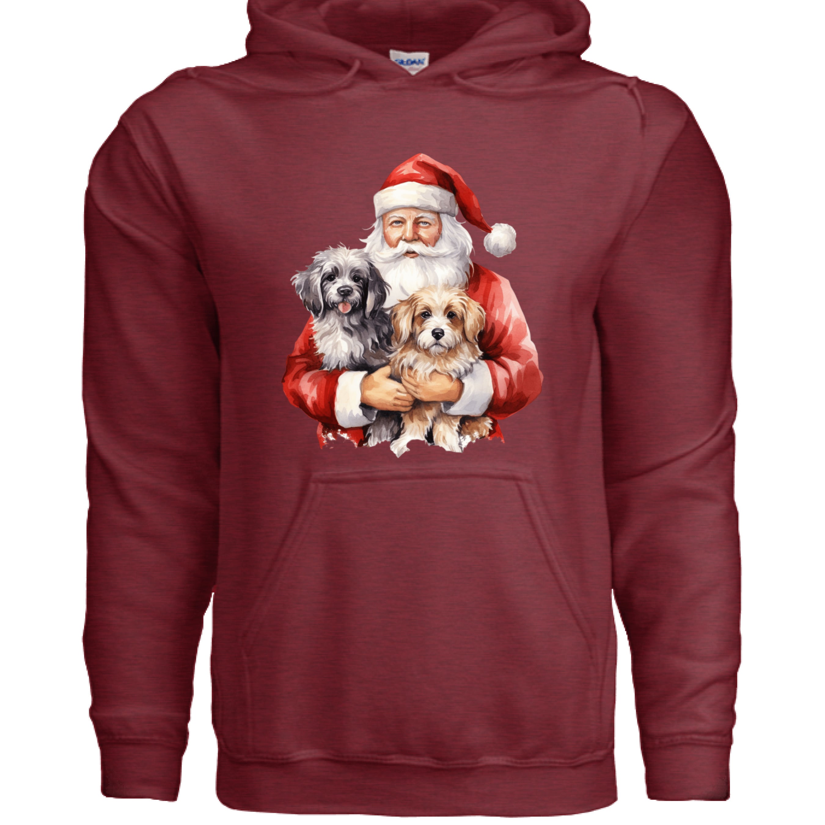 Puppy Love Santa Hoodie - Festive Christmas Sweatshirt