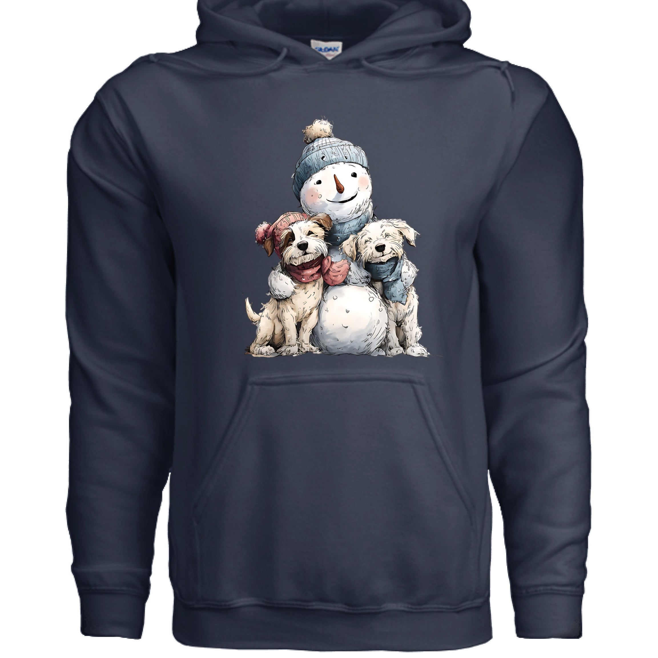 Snowman Hugs Hoodie - Cozy Winter Pet Lover Sweatshirt