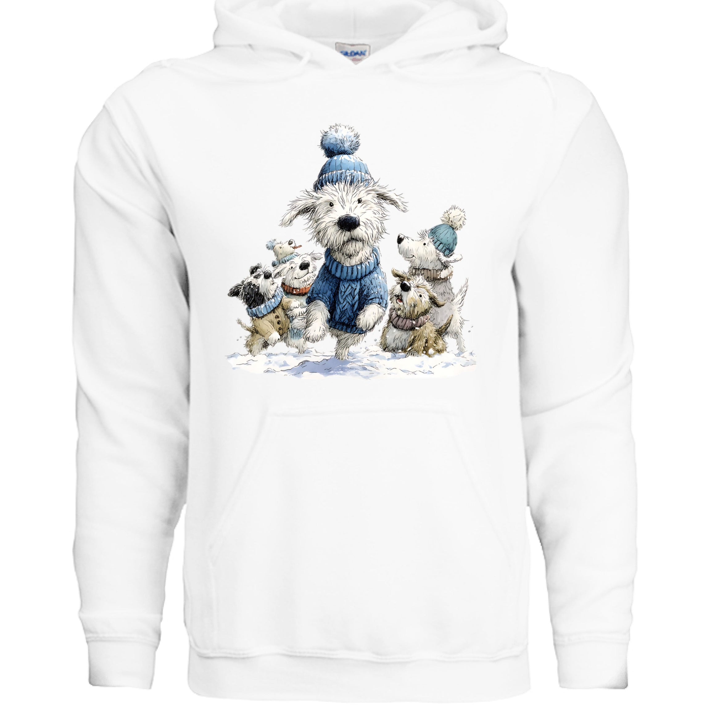 Snow Pups Hoodie - Winter Dog Lover Sweatshirt