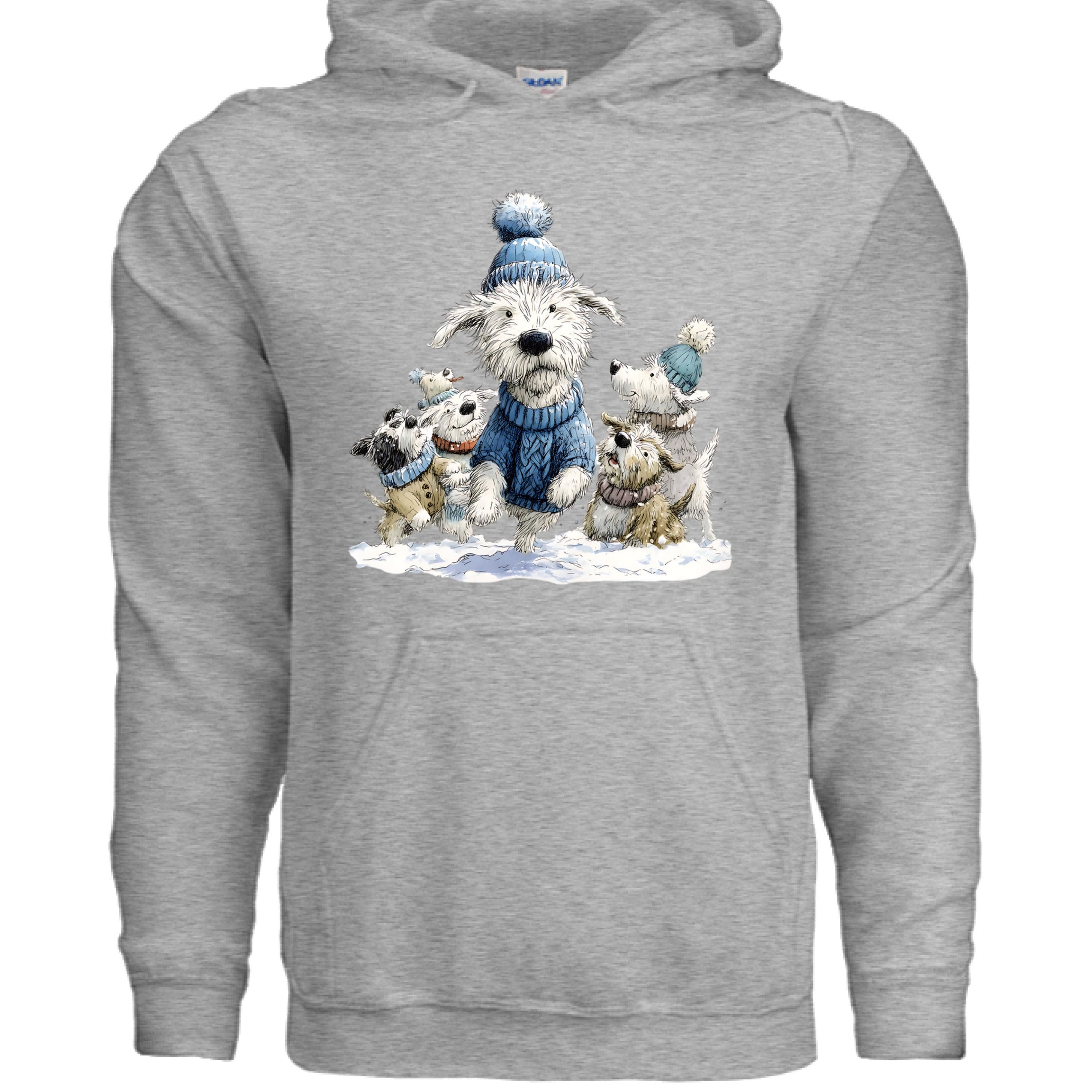Snow Pups Hoodie - Winter Dog Lover Sweatshirt