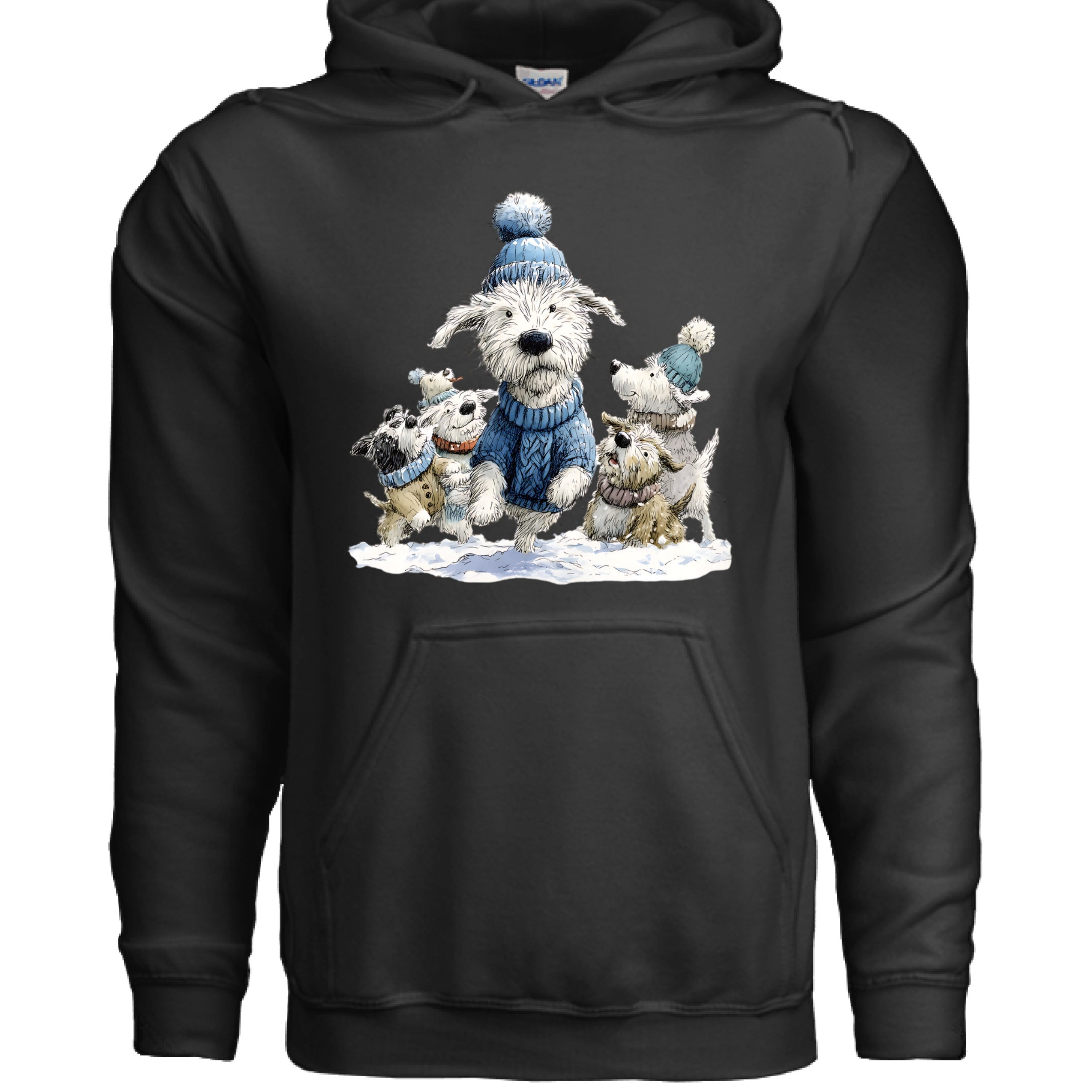 Snow Pups Hoodie - Winter Dog Lover Sweatshirt