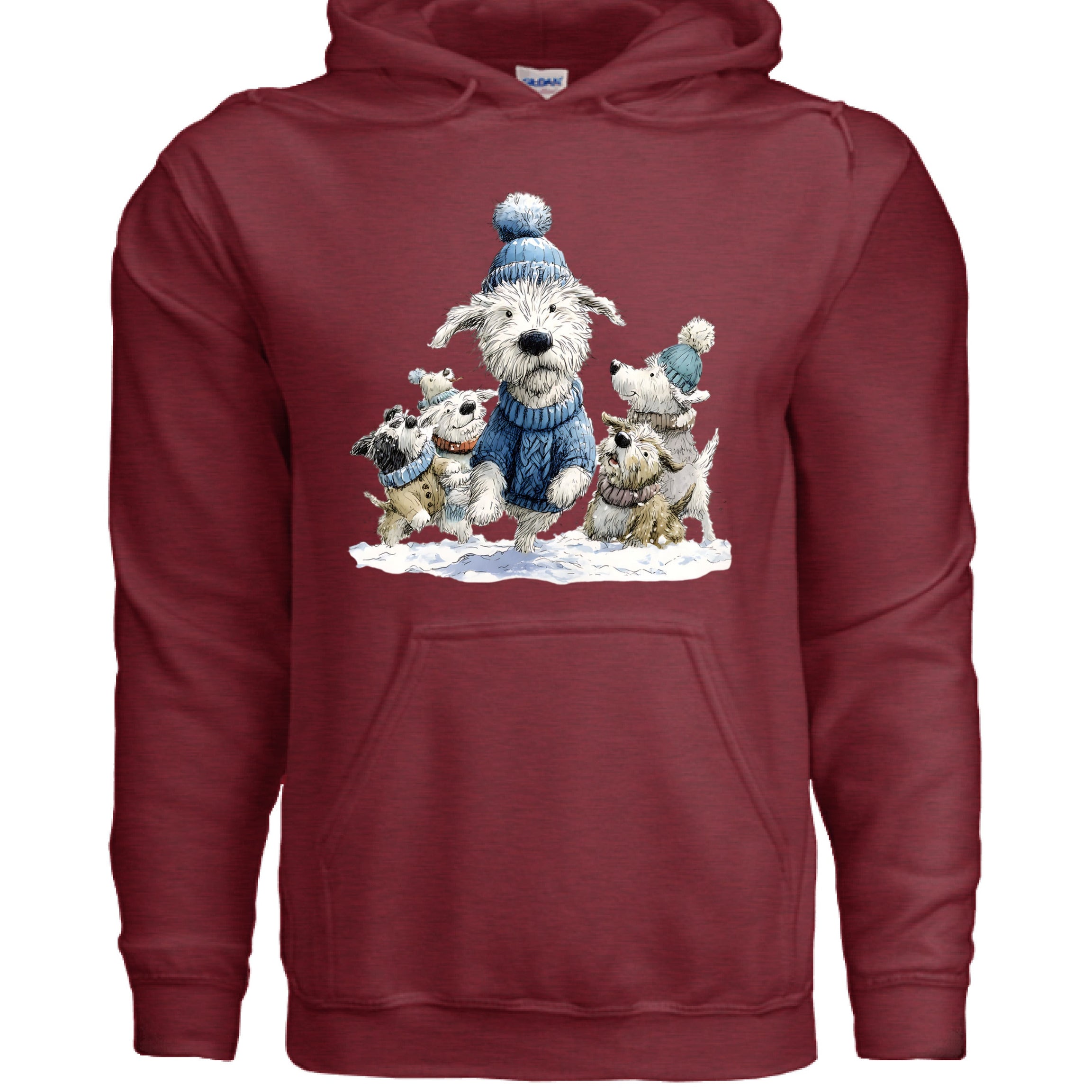 Snow Pups Hoodie - Winter Dog Lover Sweatshirt