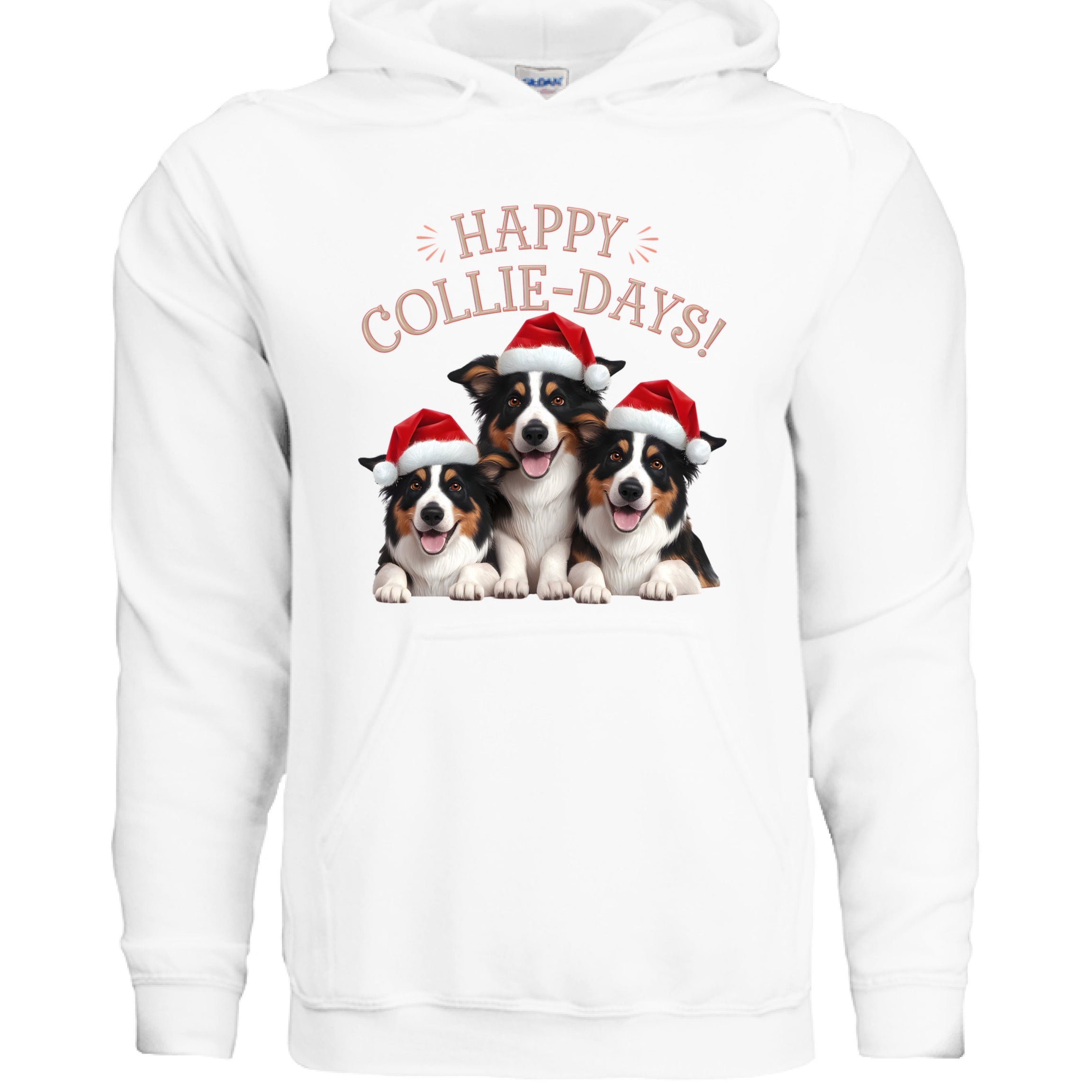 Happy Collie Days Hoodie - Festive Dog Lover Sweatshirt