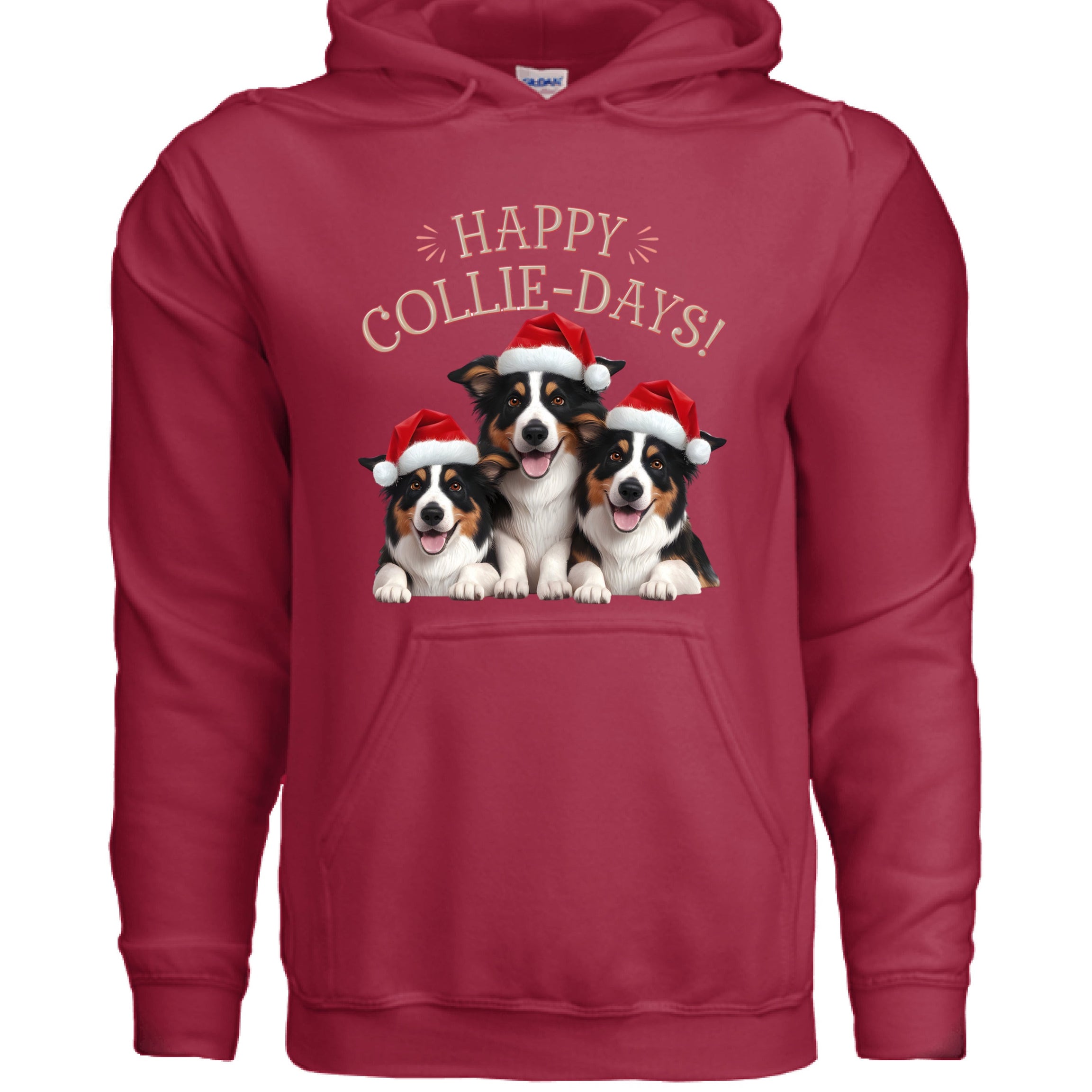 Happy Collie Days Hoodie - Festive Dog Lover Sweatshirt