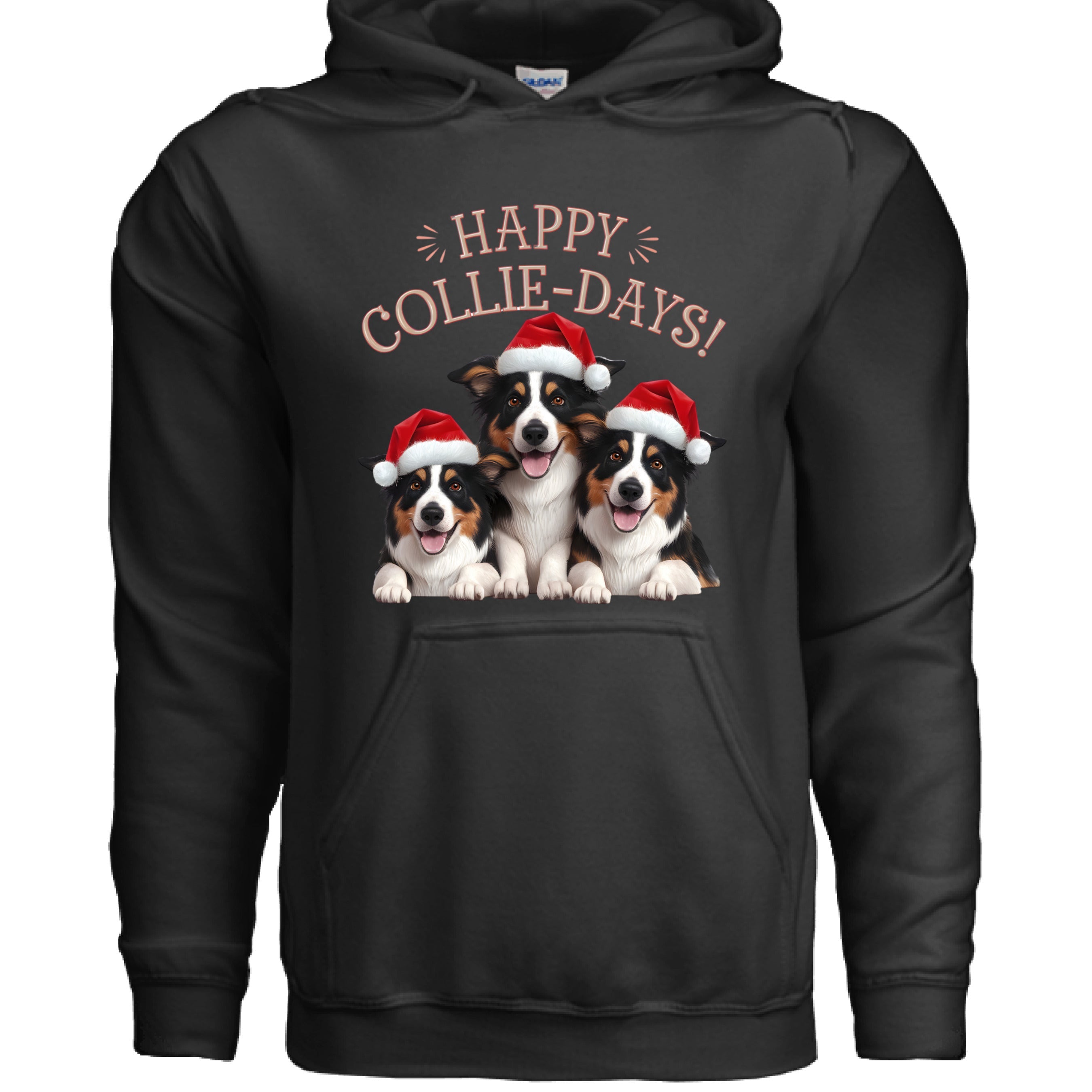 Happy Collie Days Hoodie - Festive Dog Lover Sweatshirt
