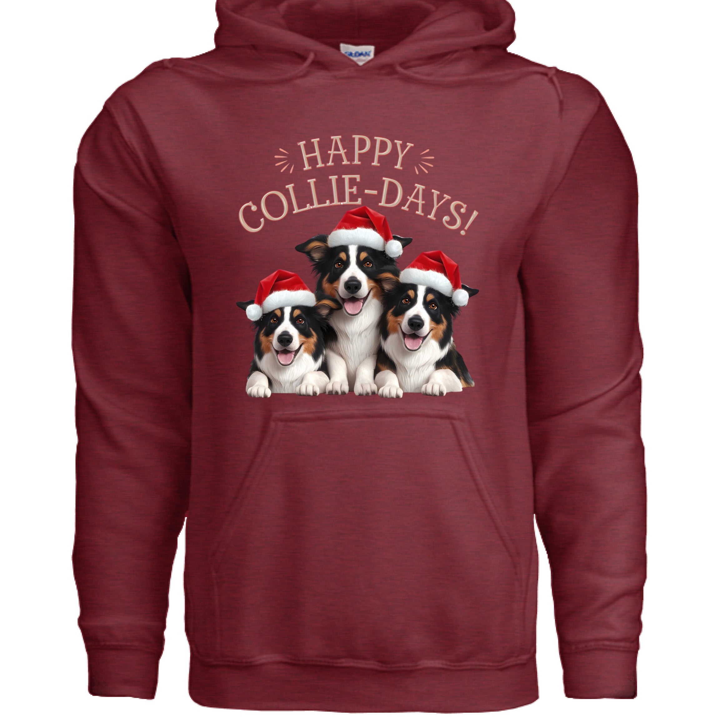 Happy Collie Days Hoodie - Festive Dog Lover Sweatshirt