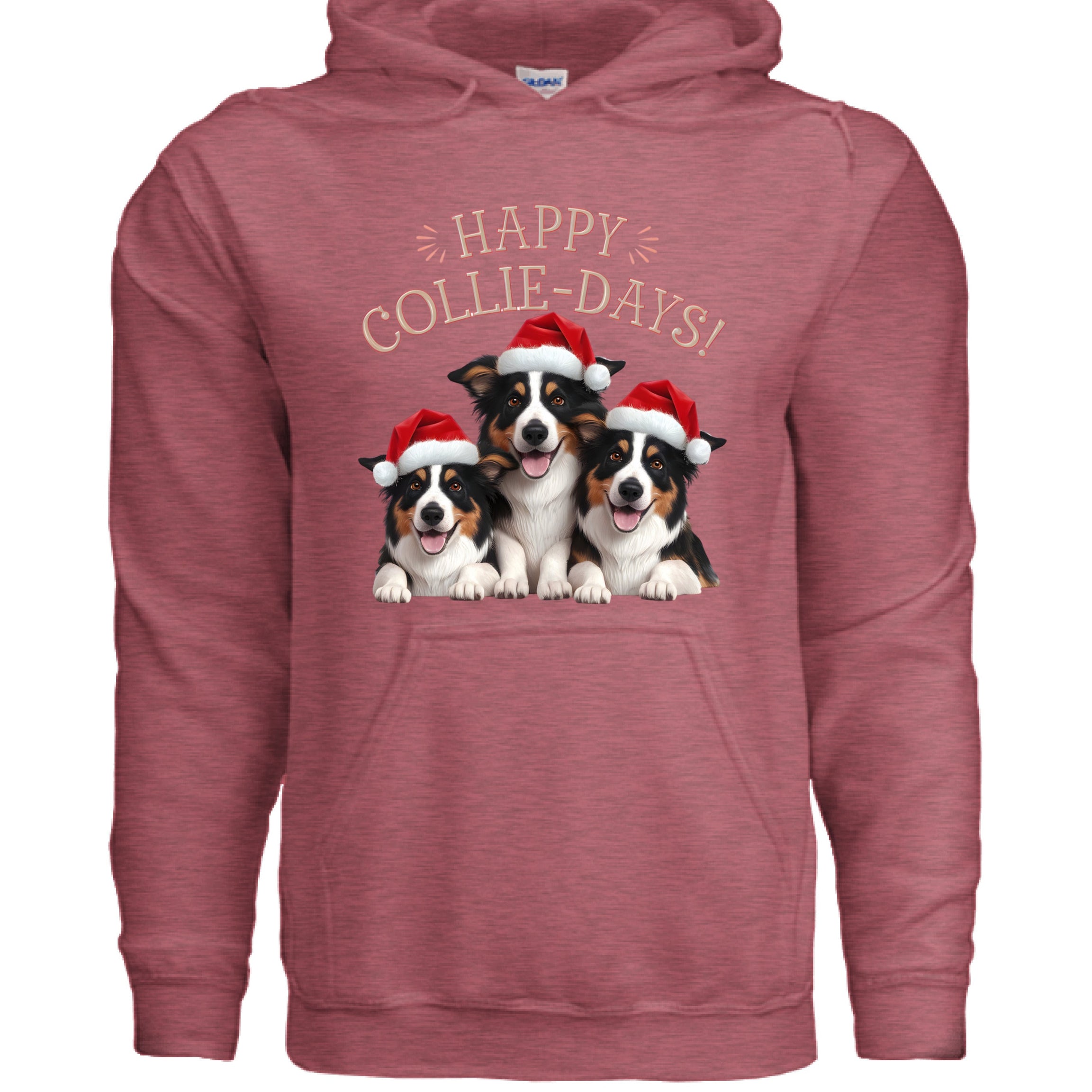 Happy Collie Days Hoodie - Festive Dog Lover Sweatshirt