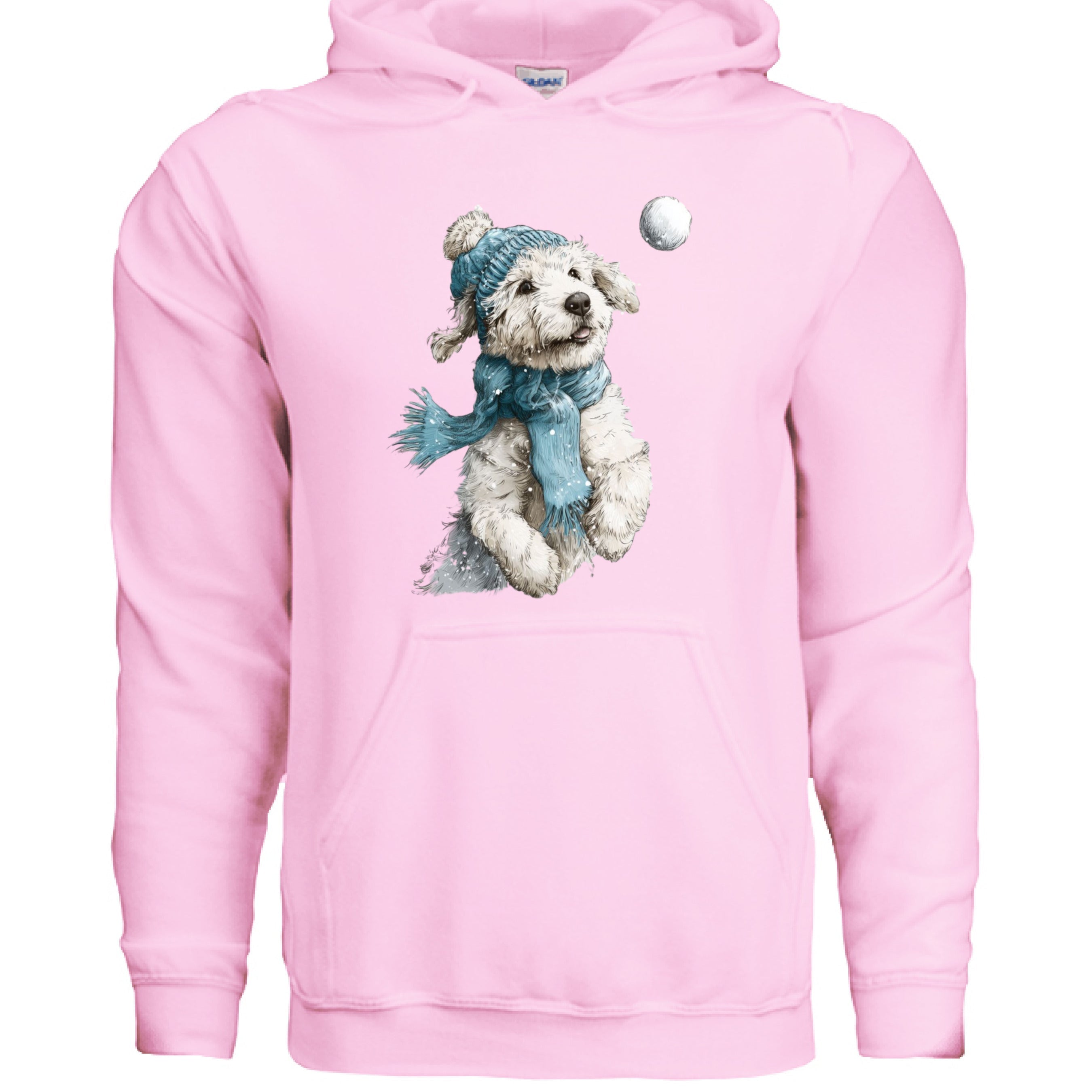 Snowball Fetch Hoodie - Whimsical Dog Lover Sweatshirt