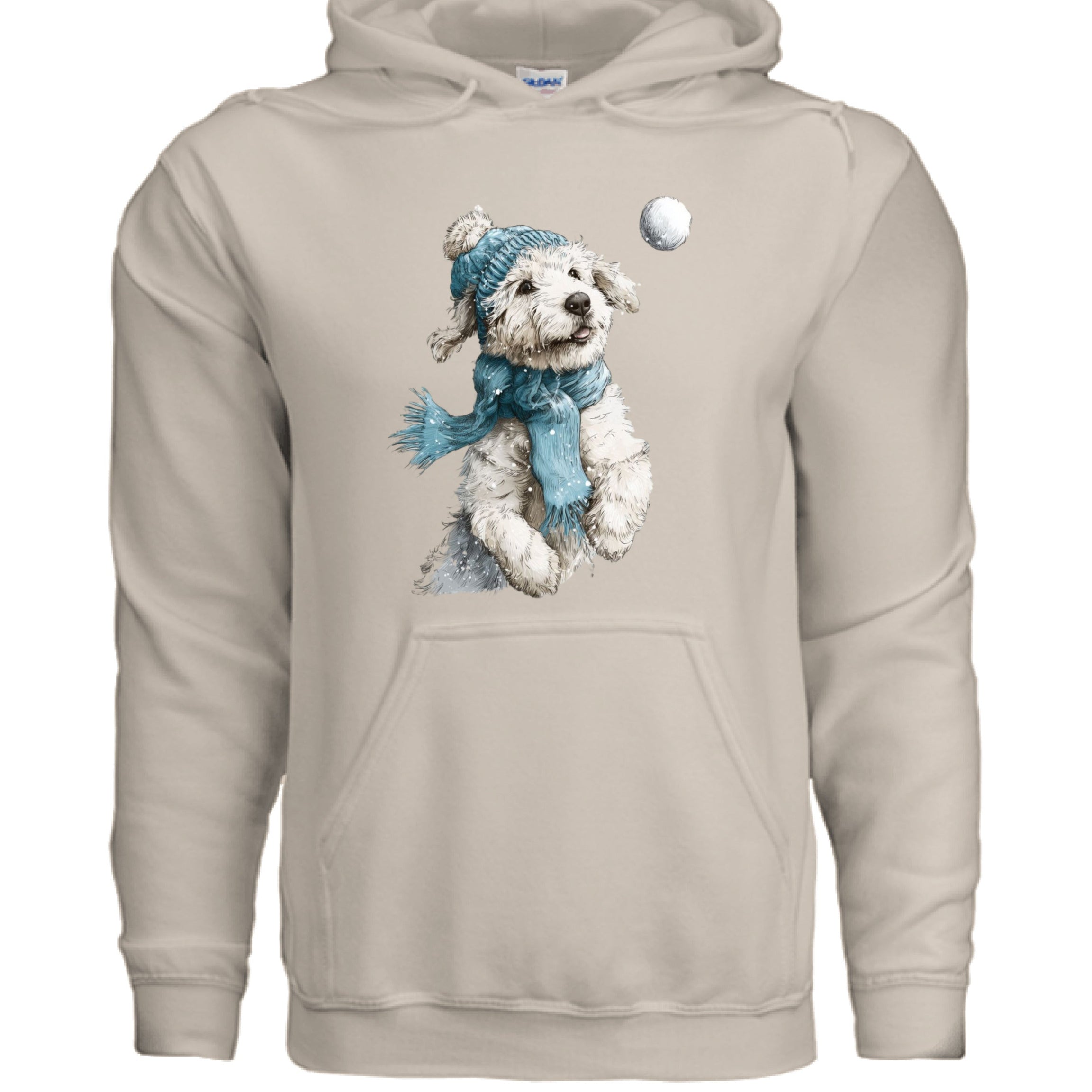 Snowball Fetch Hoodie - Whimsical Dog Lover Sweatshirt