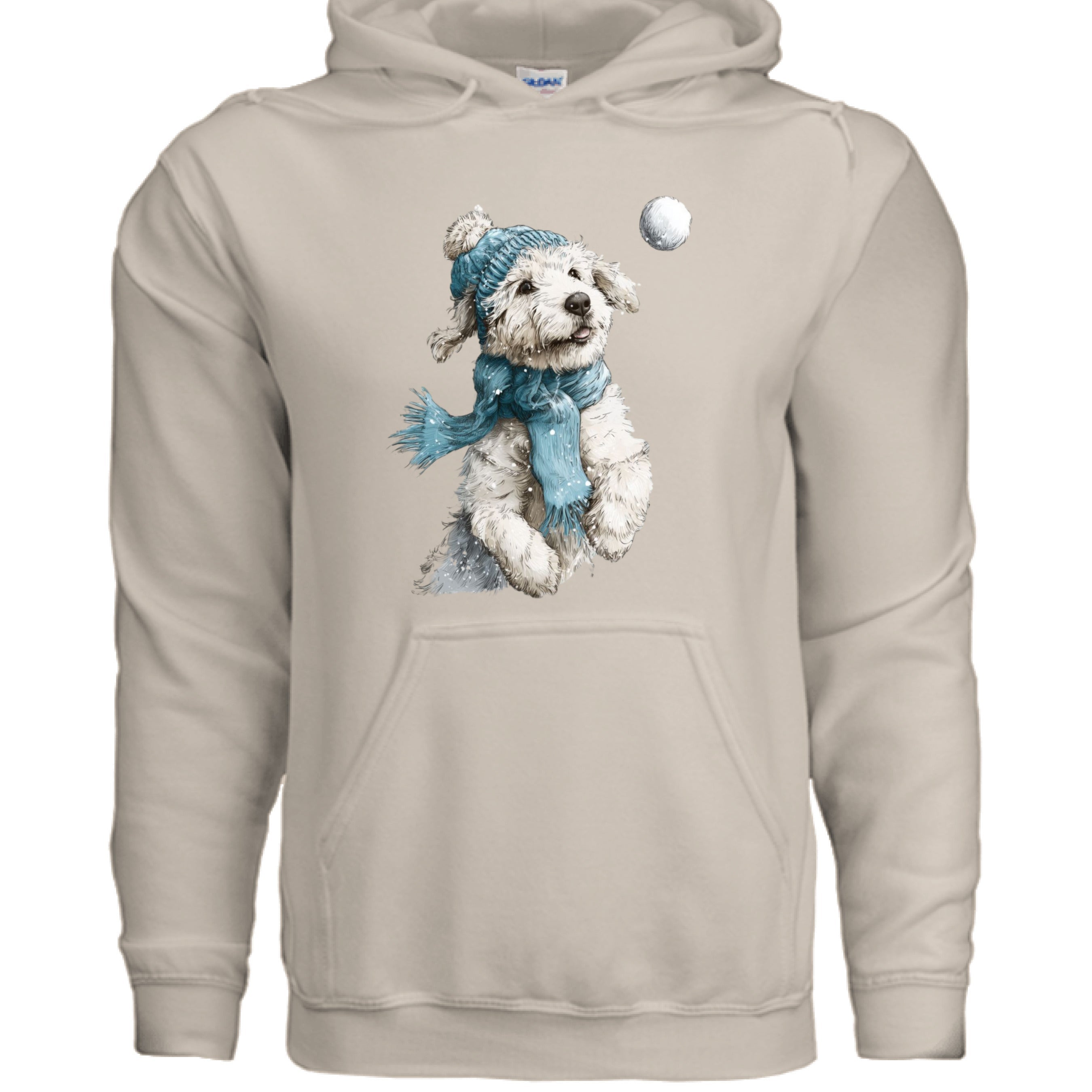 Snowball Fetch Hoodie - Whimsical Dog Lover Sweatshirt