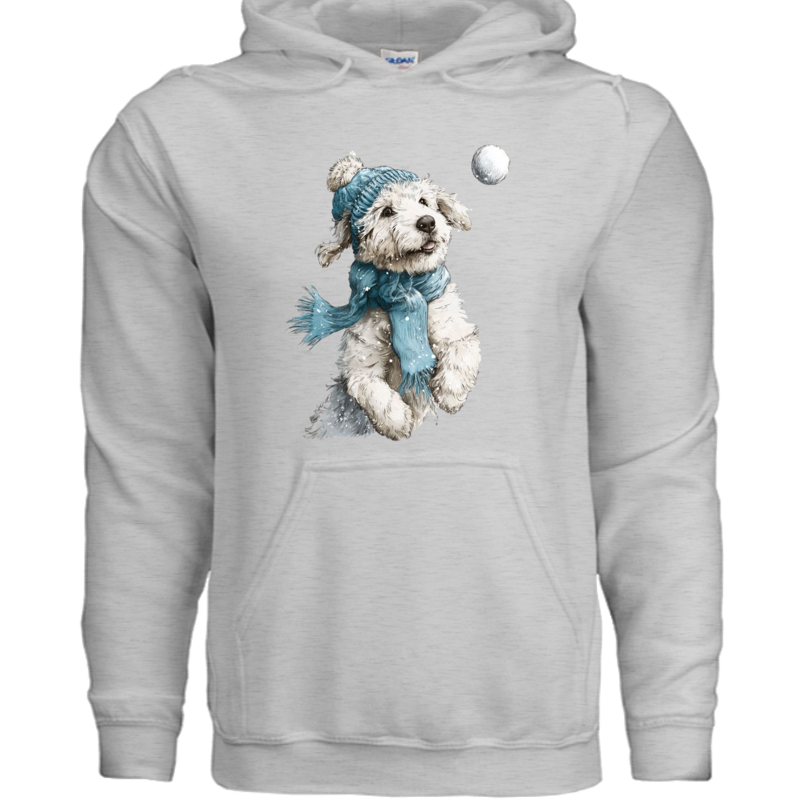 Snowball Fetch Hoodie - Whimsical Dog Lover Sweatshirt