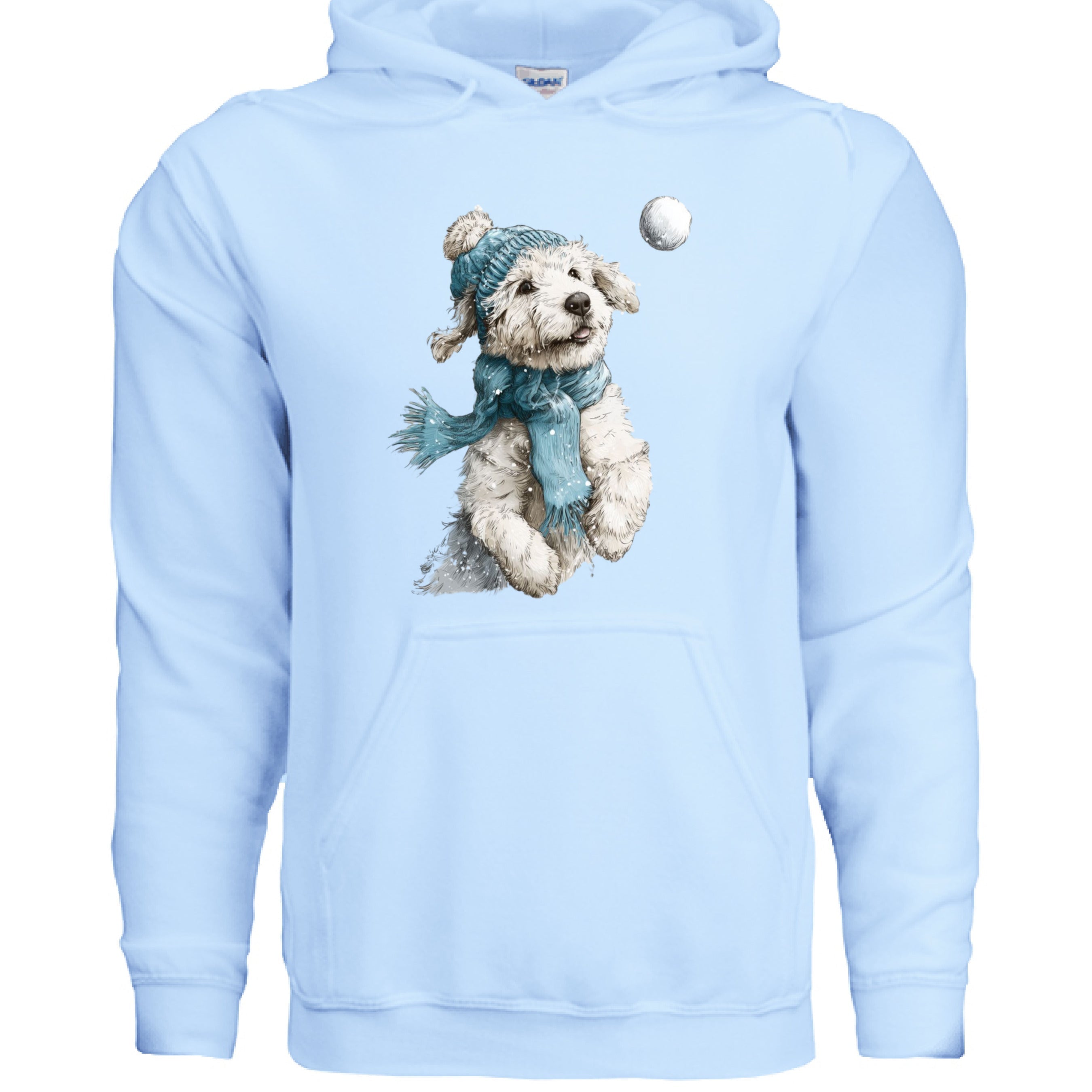 Snowball Fetch Hoodie - Whimsical Dog Lover Sweatshirt