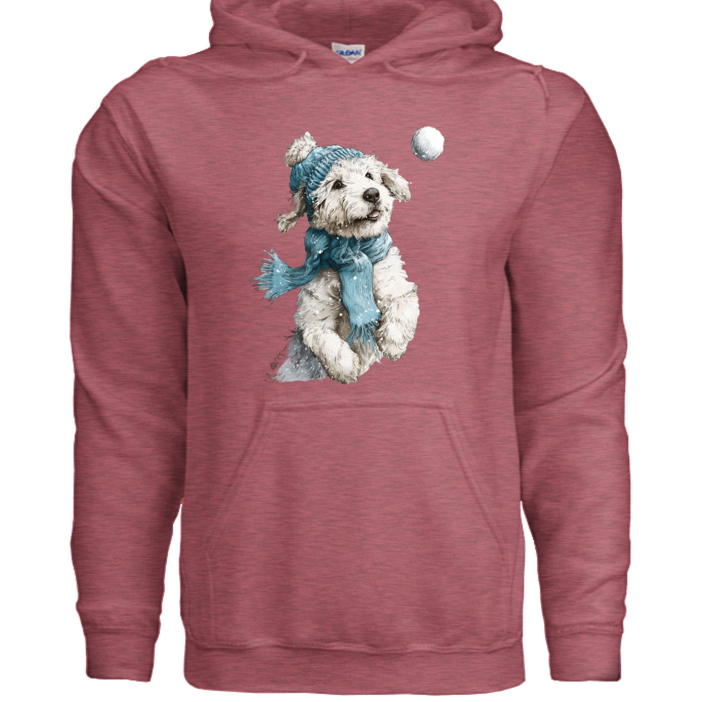 Snowball Fetch Hoodie - Whimsical Dog Lover Sweatshirt