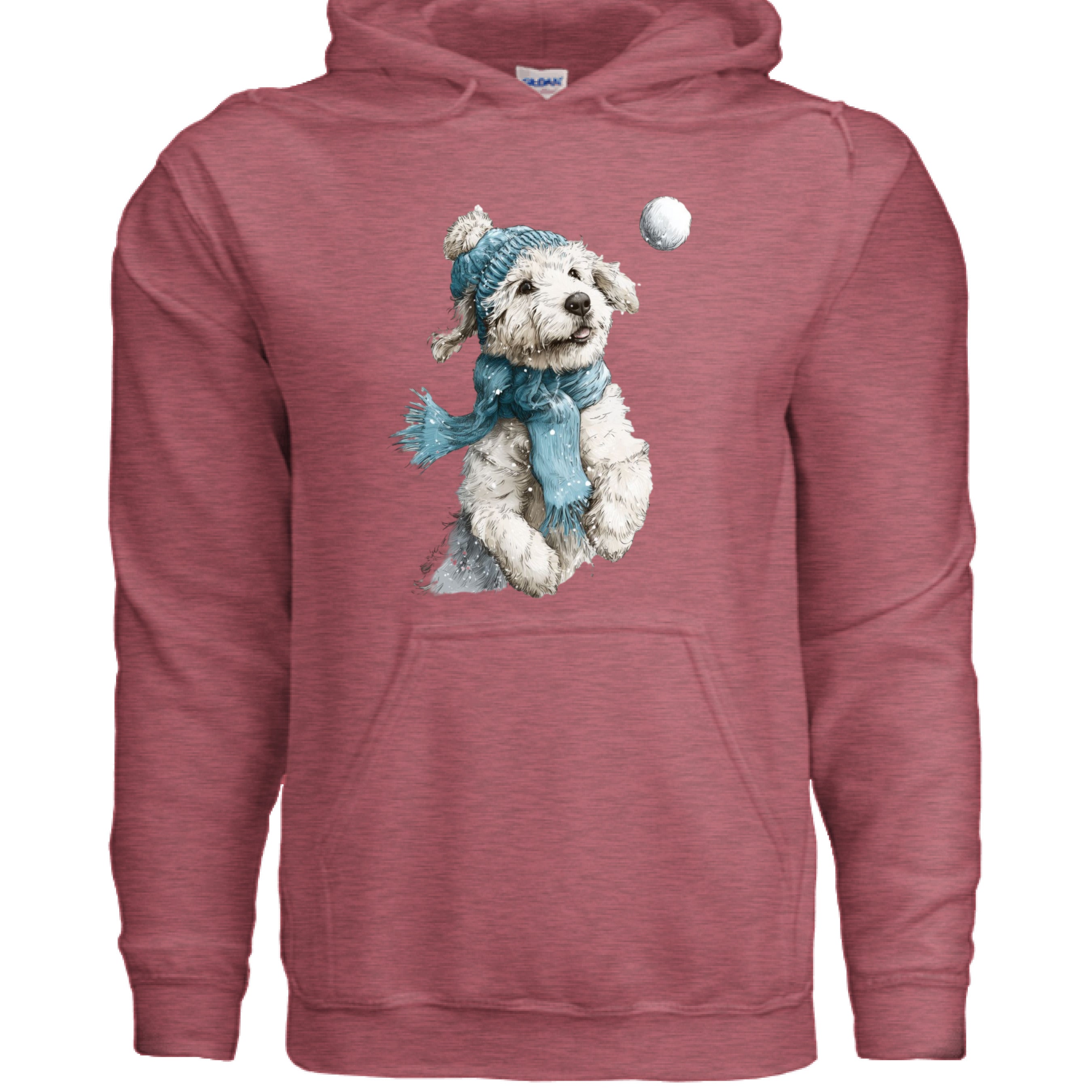Snowball Fetch Hoodie - Whimsical Dog Lover Sweatshirt