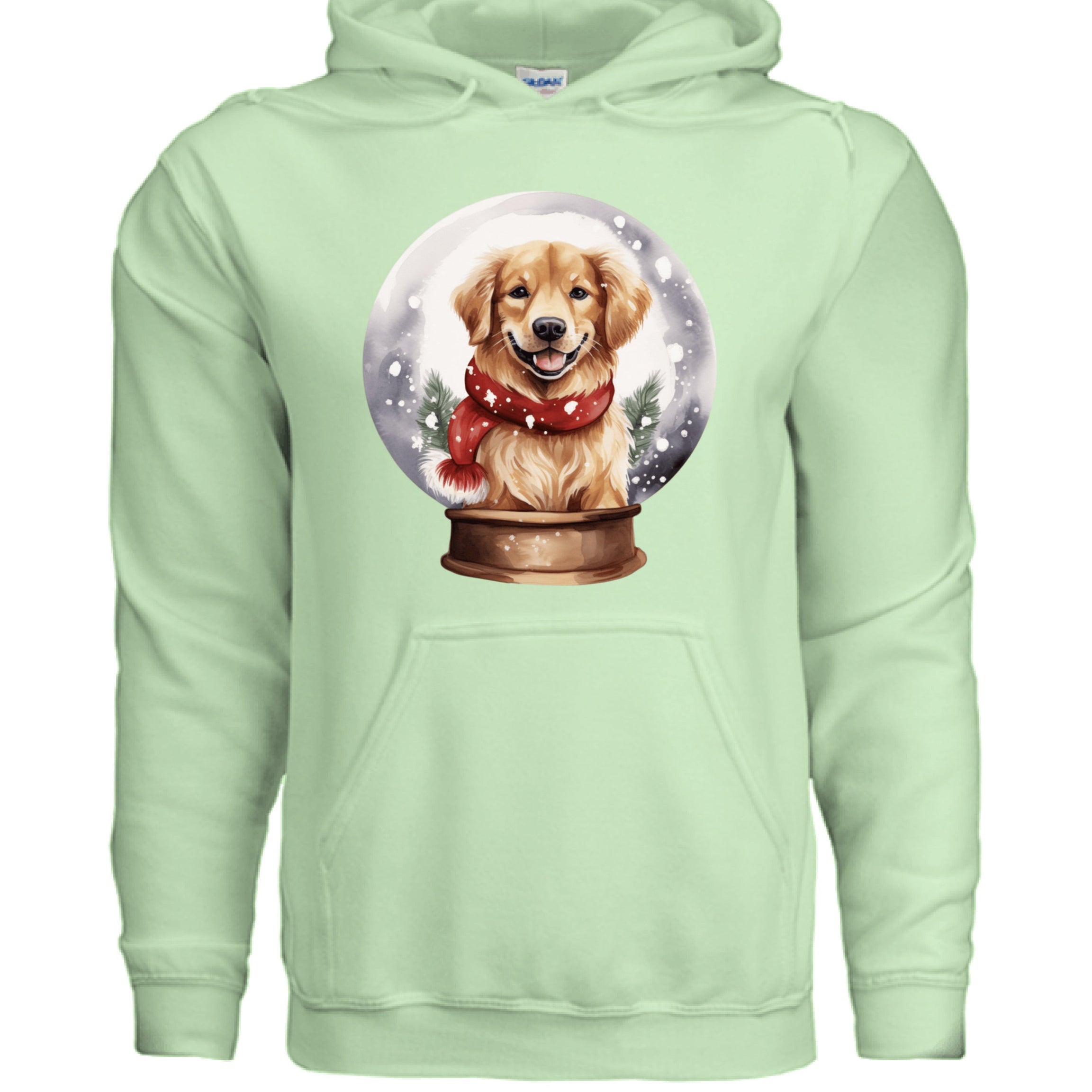 Snow Globe Golden Hoodie - Winter Dog Lover Sweatshirt