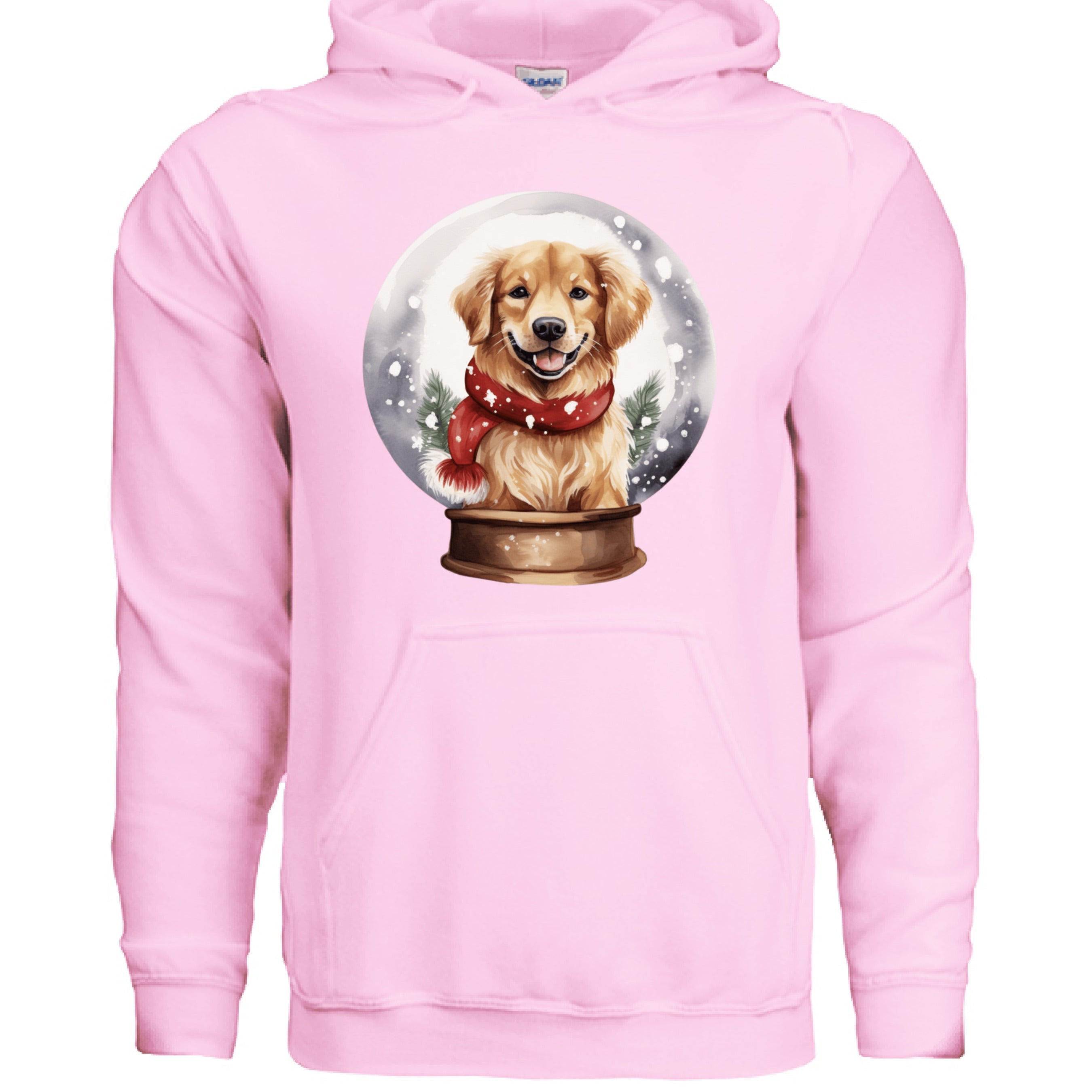Snow Globe Golden Hoodie - Winter Dog Lover Sweatshirt