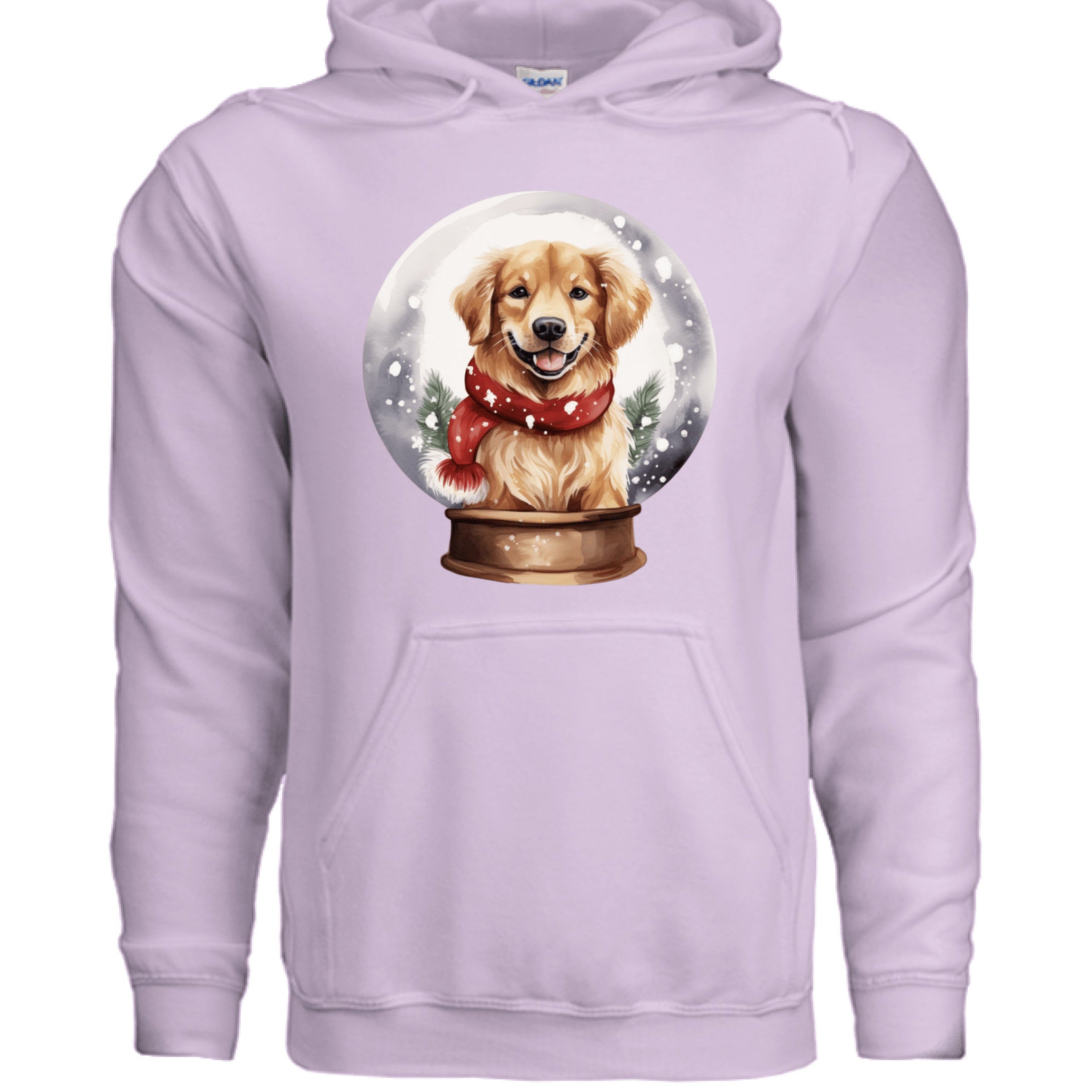 Snow Globe Golden Hoodie - Winter Dog Lover Sweatshirt