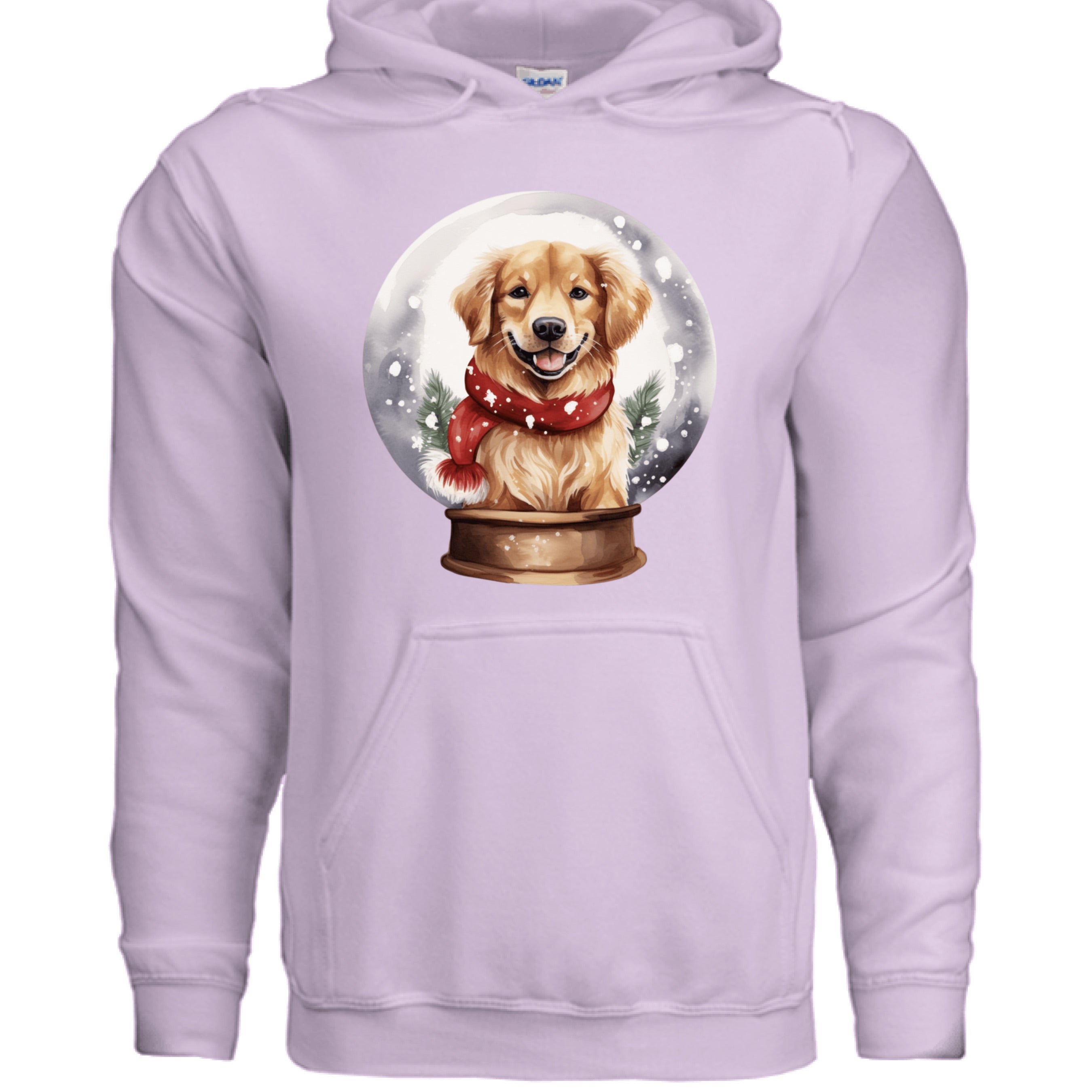 Snow Globe Golden Hoodie - Winter Dog Lover Sweatshirt