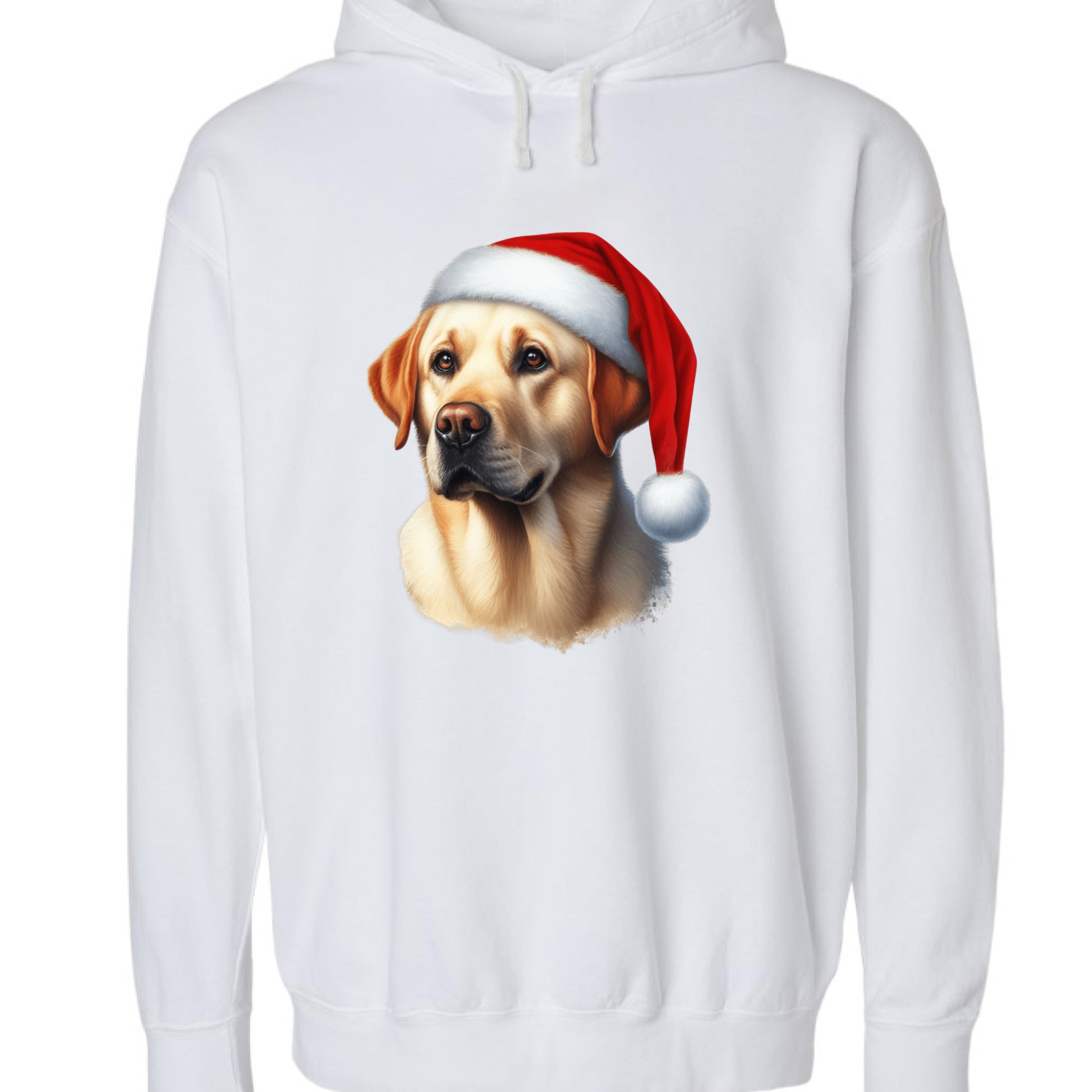 Golden Retriever Santa Hat - Comfort Colors Holiday Hoodie