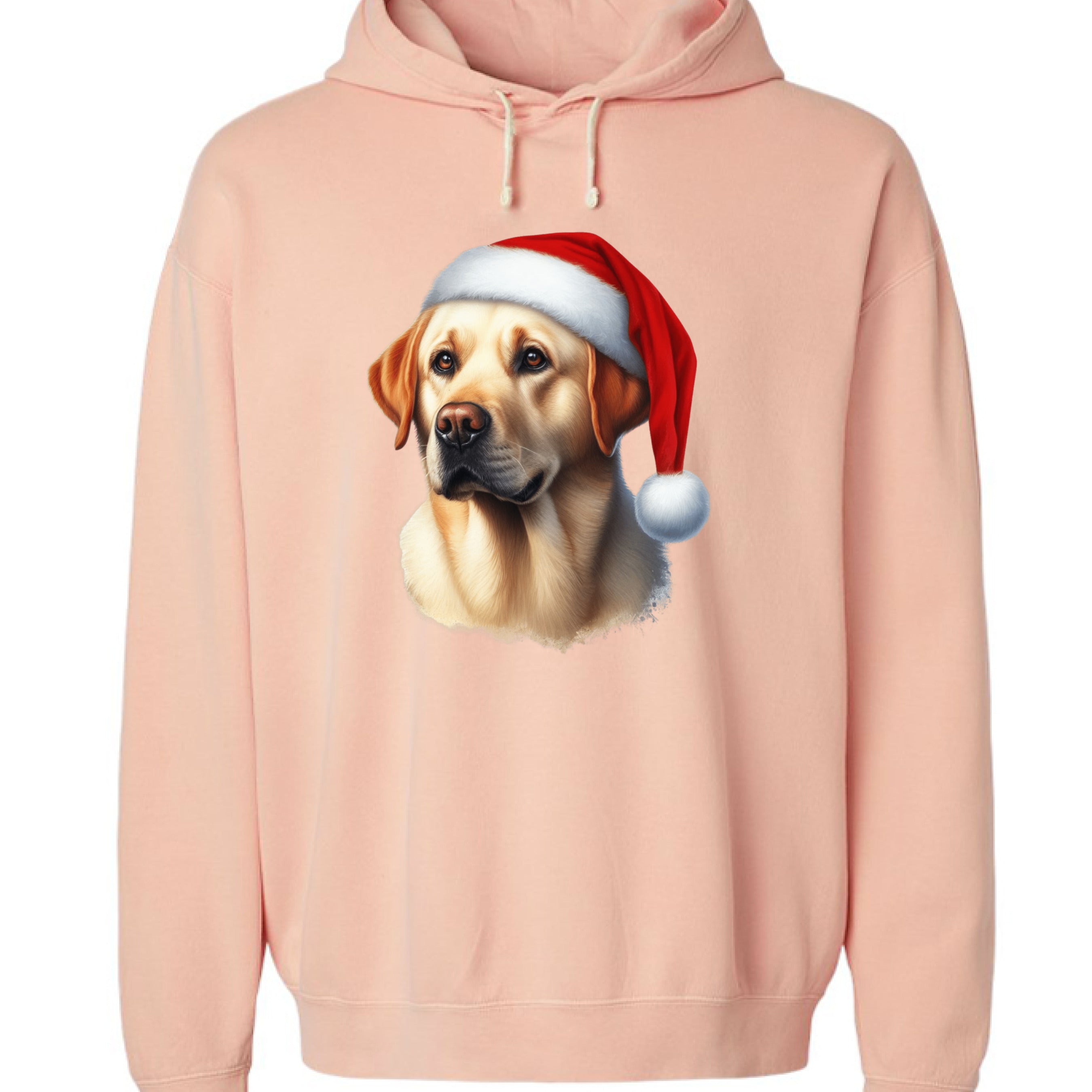 Golden Retriever Santa Hat - Comfort Colors Holiday Hoodie