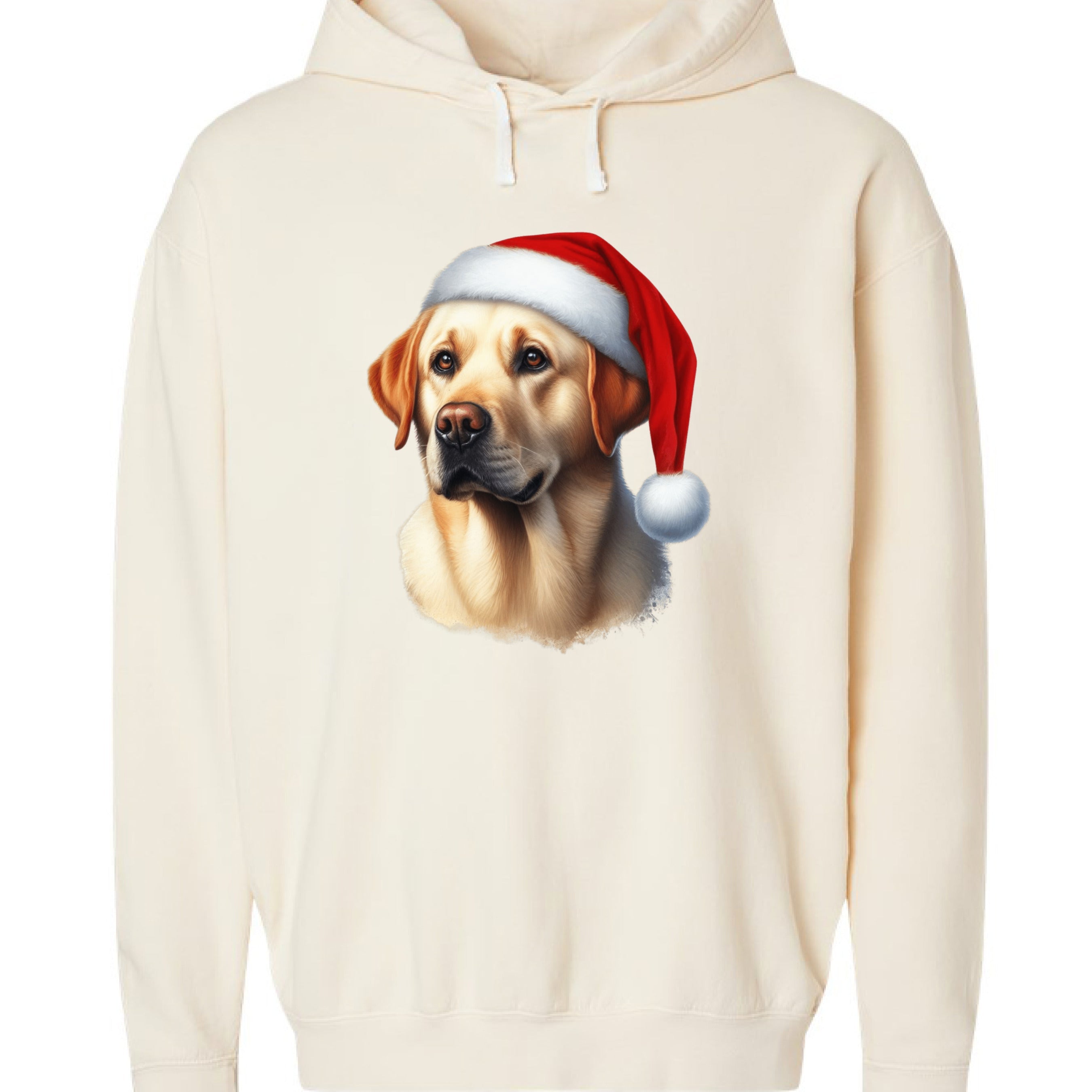 Golden Retriever Santa Hat - Comfort Colors Holiday Hoodie