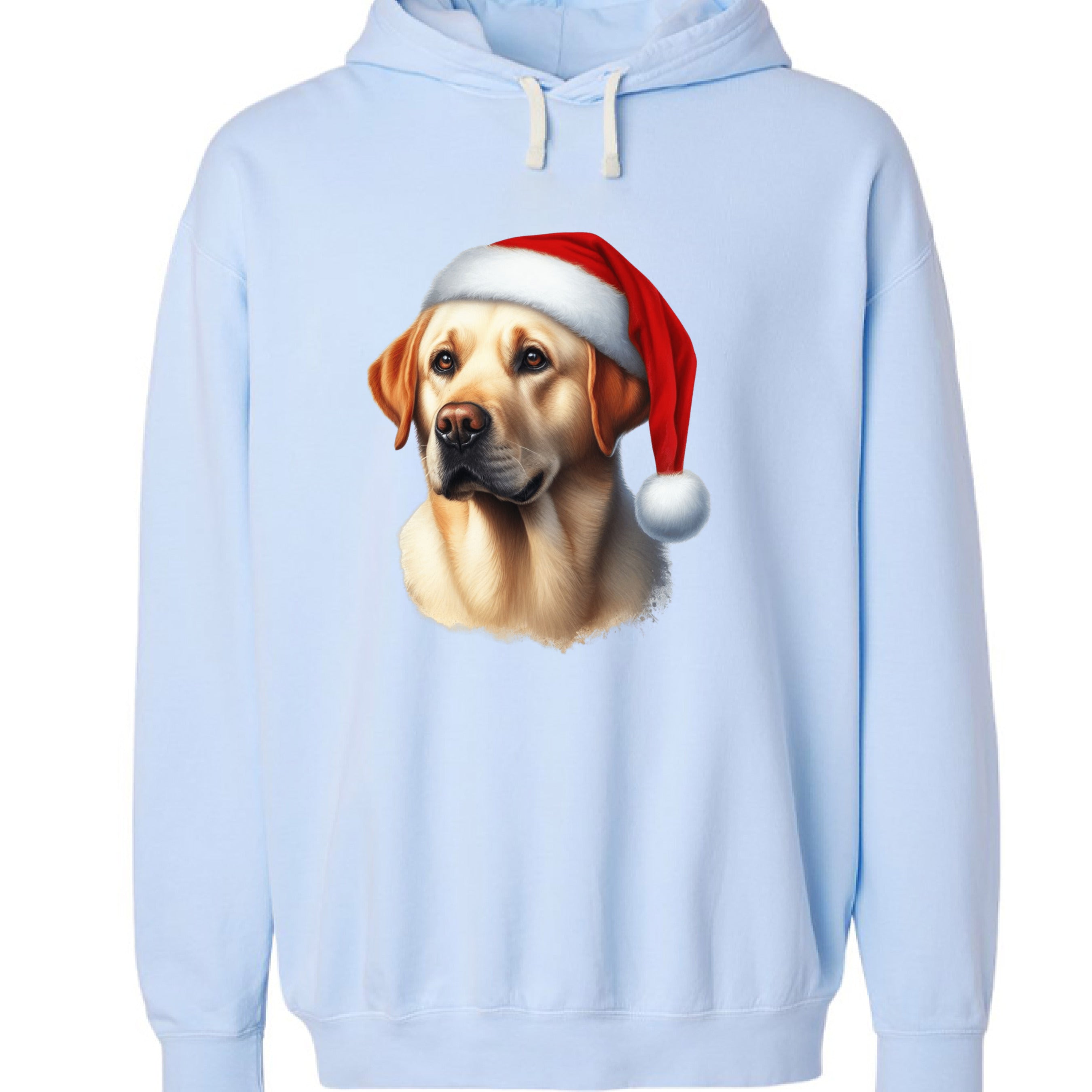 Golden Retriever Santa Hat - Comfort Colors Holiday Hoodie