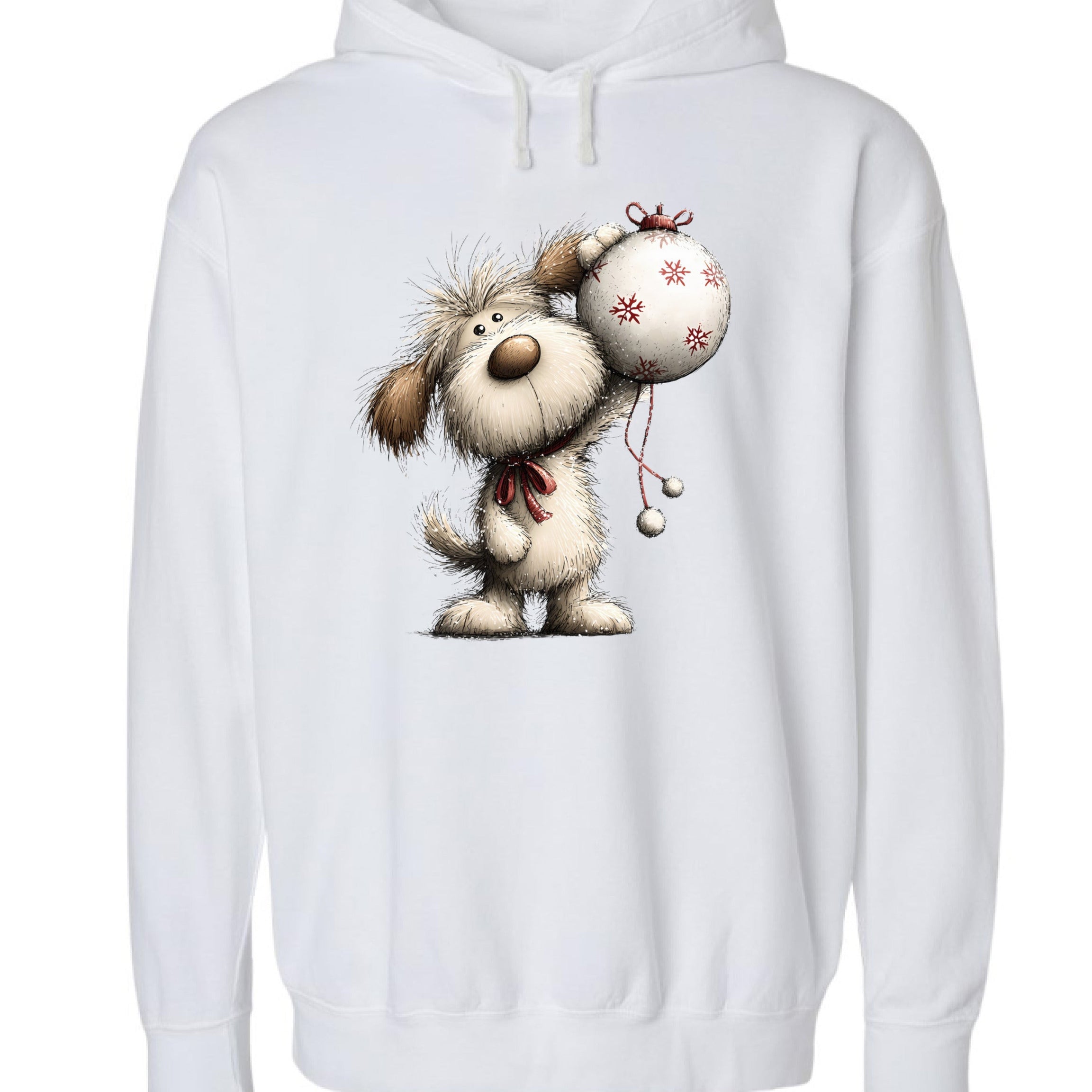 Whimsy Dog Ornament - Comfort Colors Holiday Sweatshirt