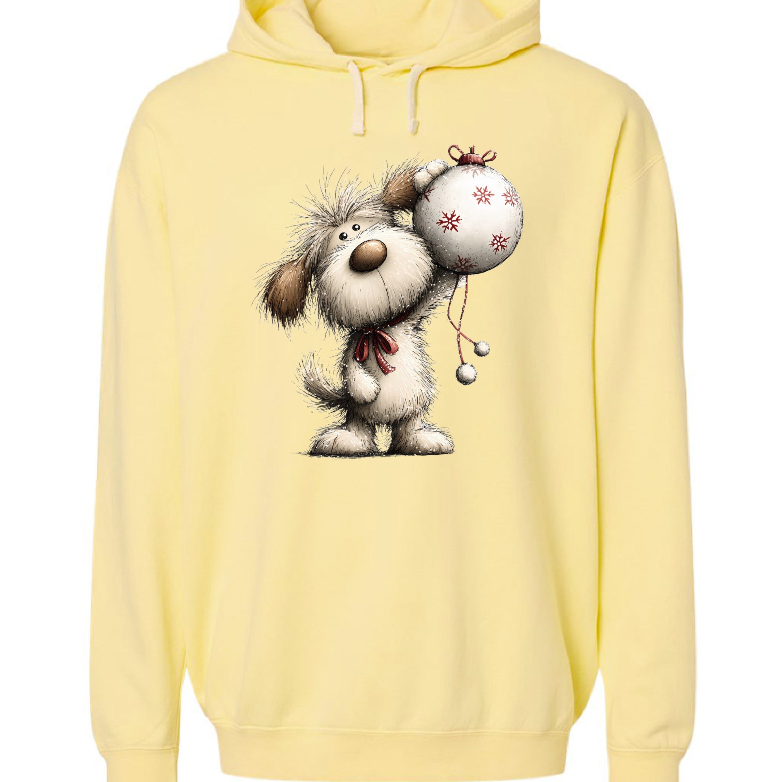 Whimsy Dog Ornament - Comfort Colors Holiday Sweatshirt