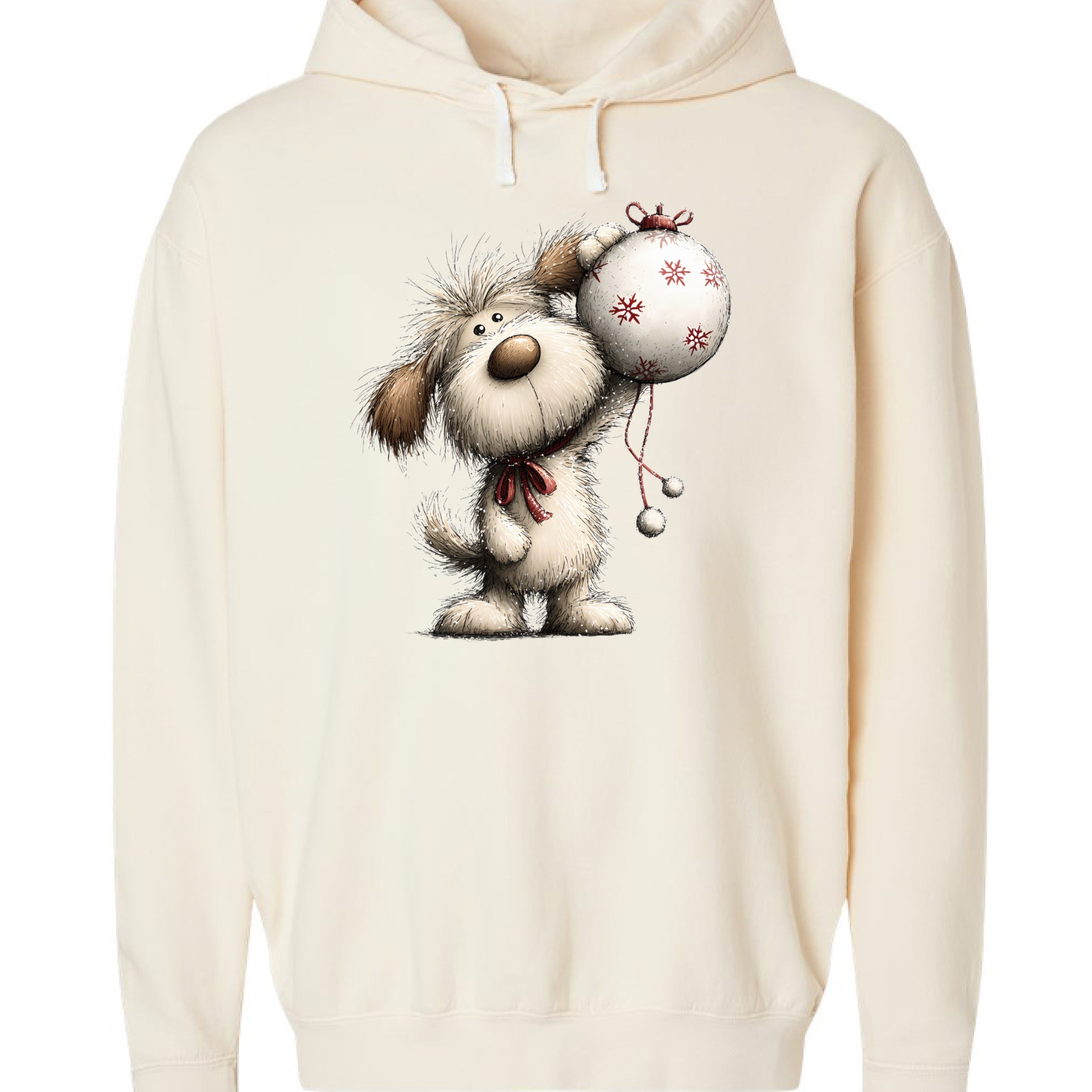 Whimsy Dog Ornament - Comfort Colors Holiday Sweatshirt