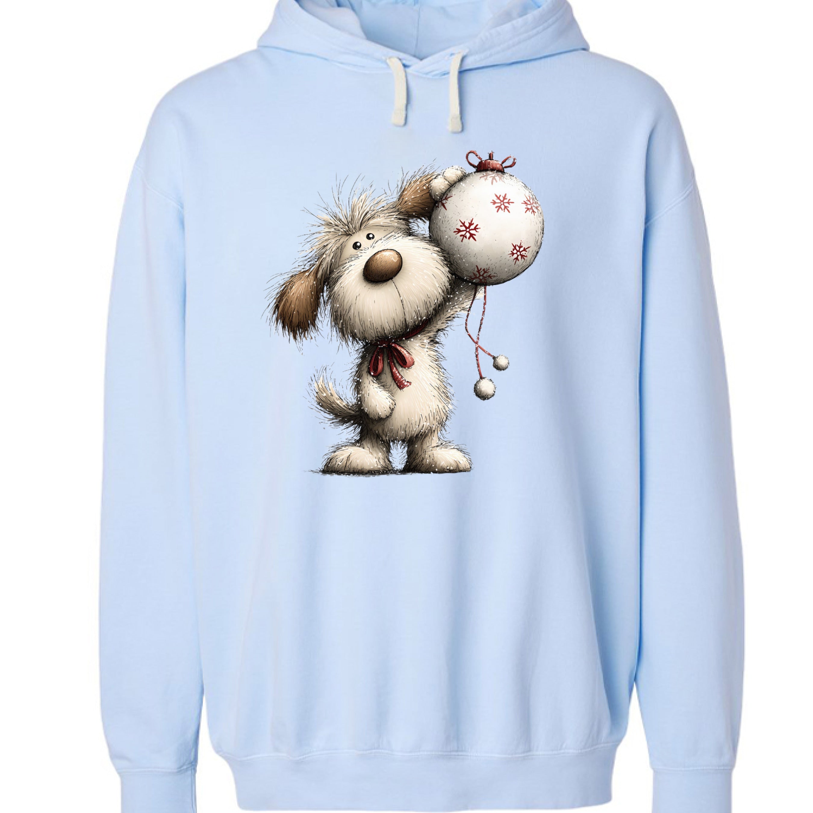 Whimsy Dog Ornament - Comfort Colors Holiday Sweatshirt
