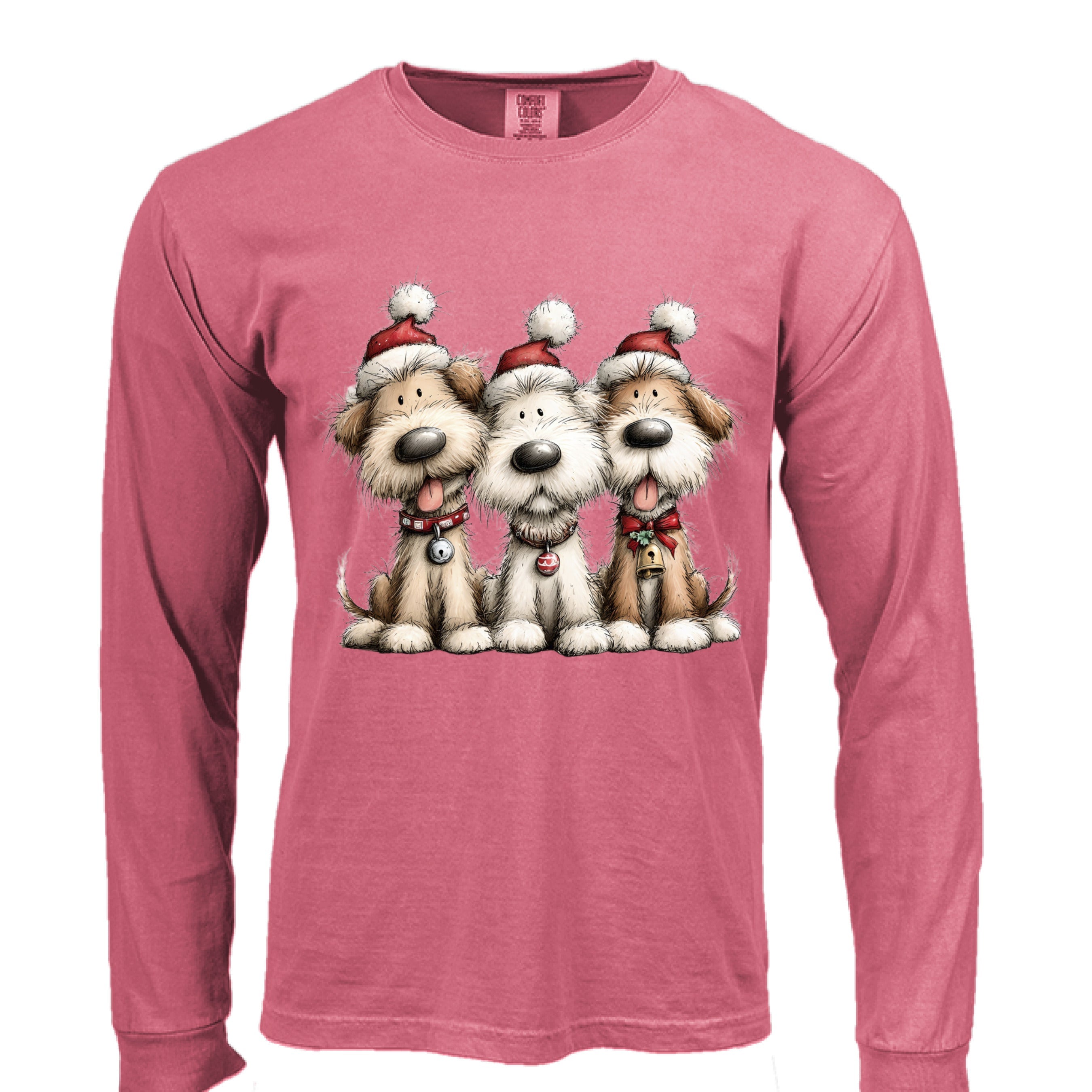 Comfort Colors Long Sleeve - Whimsy Holiday Pups Tee