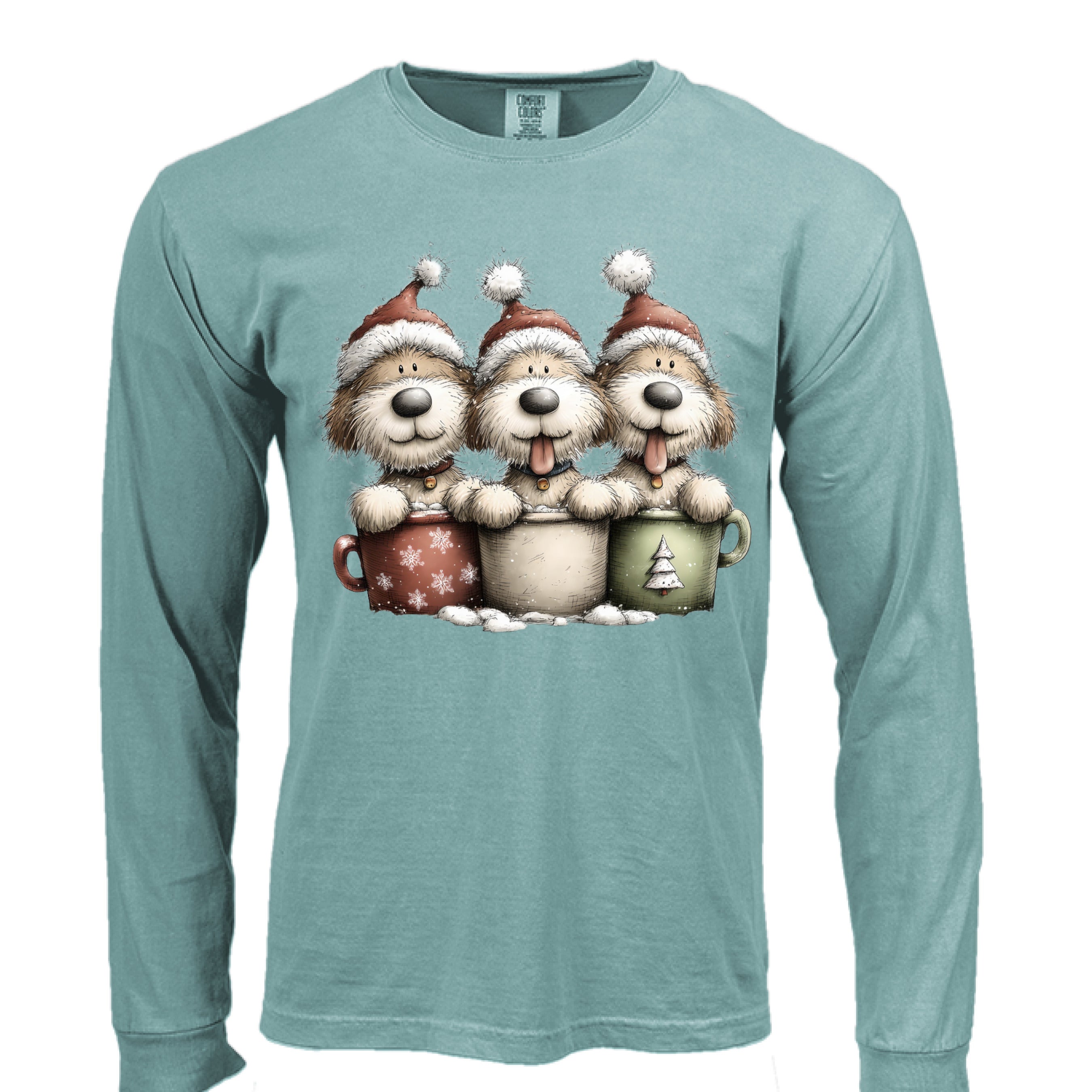 Comfort Colors Long Sleeve - Whimsy Pup Cups Tee