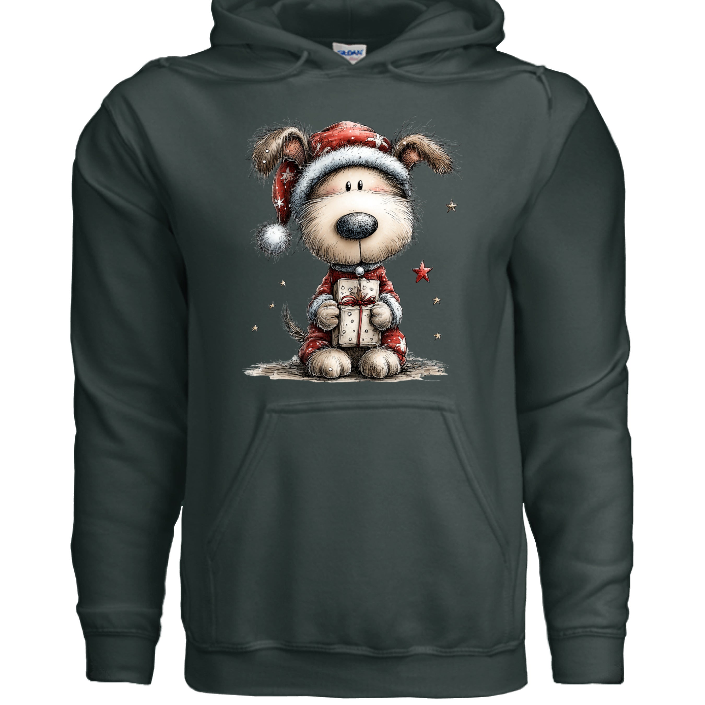 Whimsy Pup Christmas - Dog Lover Holiday Hoodie Gift