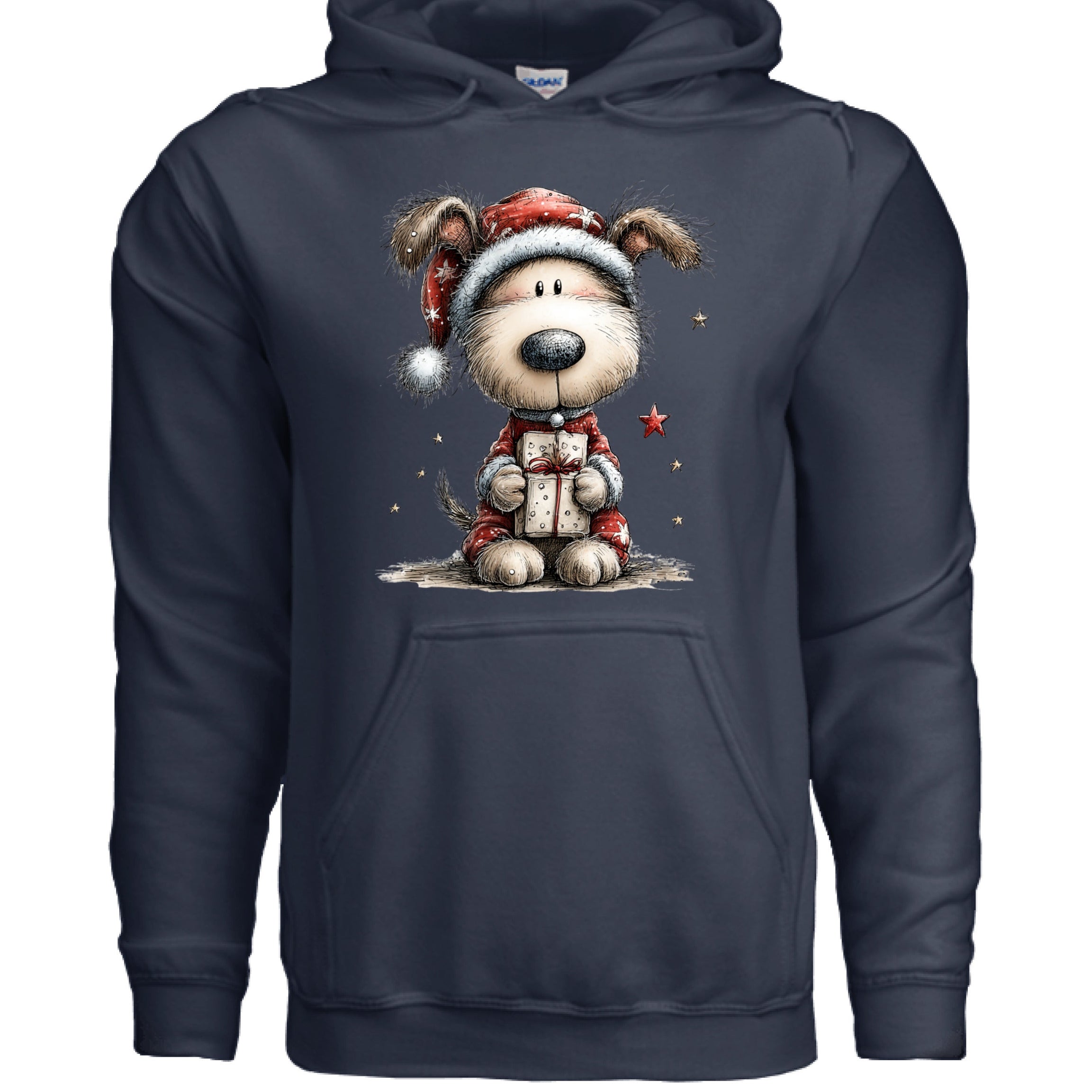 Whimsy Pup Christmas - Dog Lover Holiday Hoodie Gift