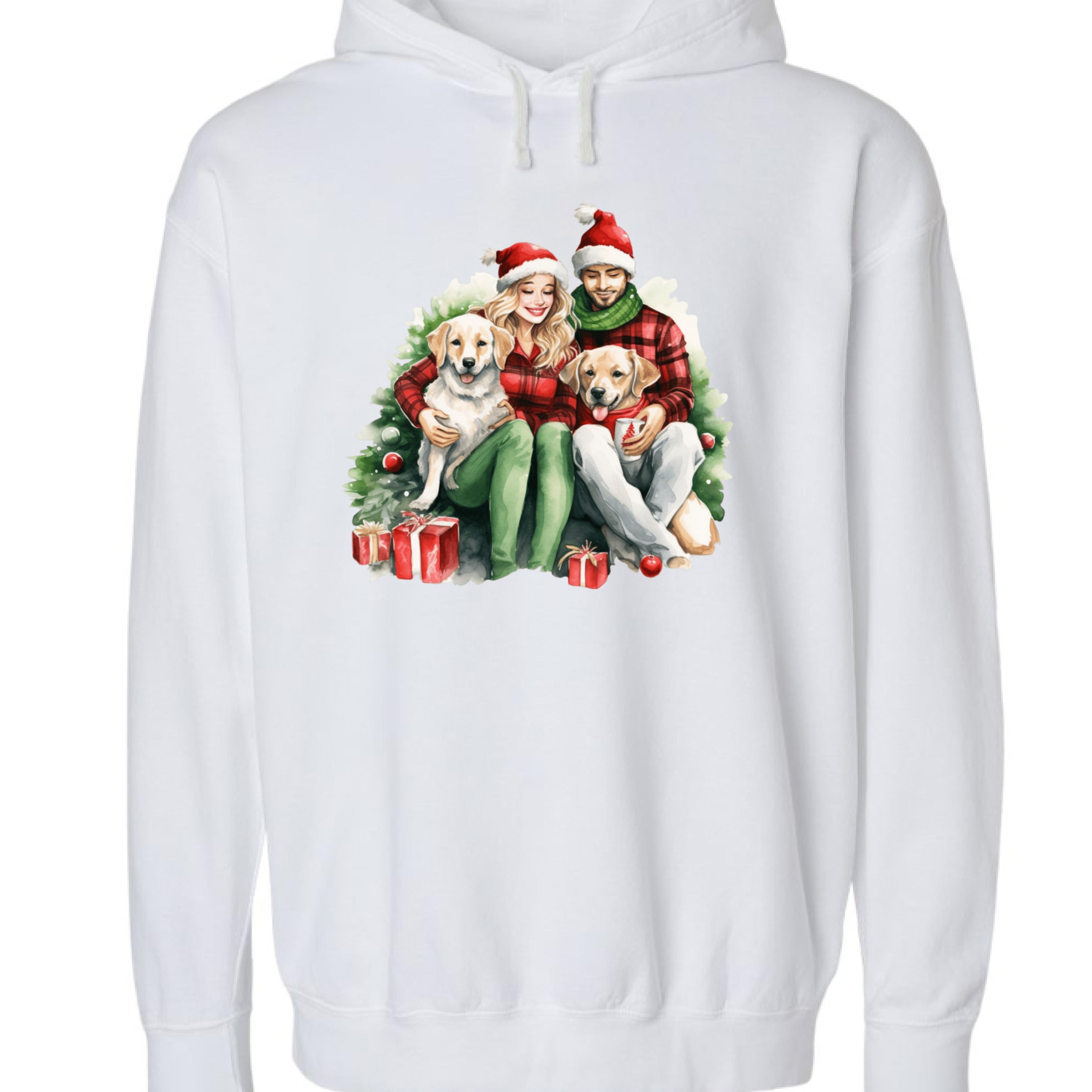 Comfort Colors Christmas Dog Hoodie - Unisex Cozy Sweatshirt