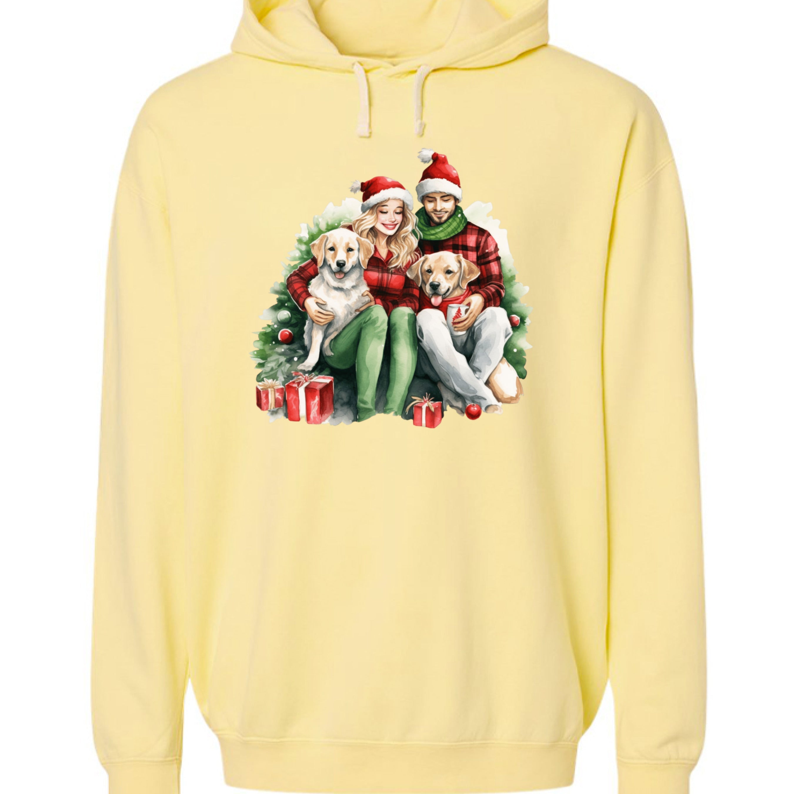 Comfort Colors Christmas Dog Hoodie - Unisex Cozy Sweatshirt