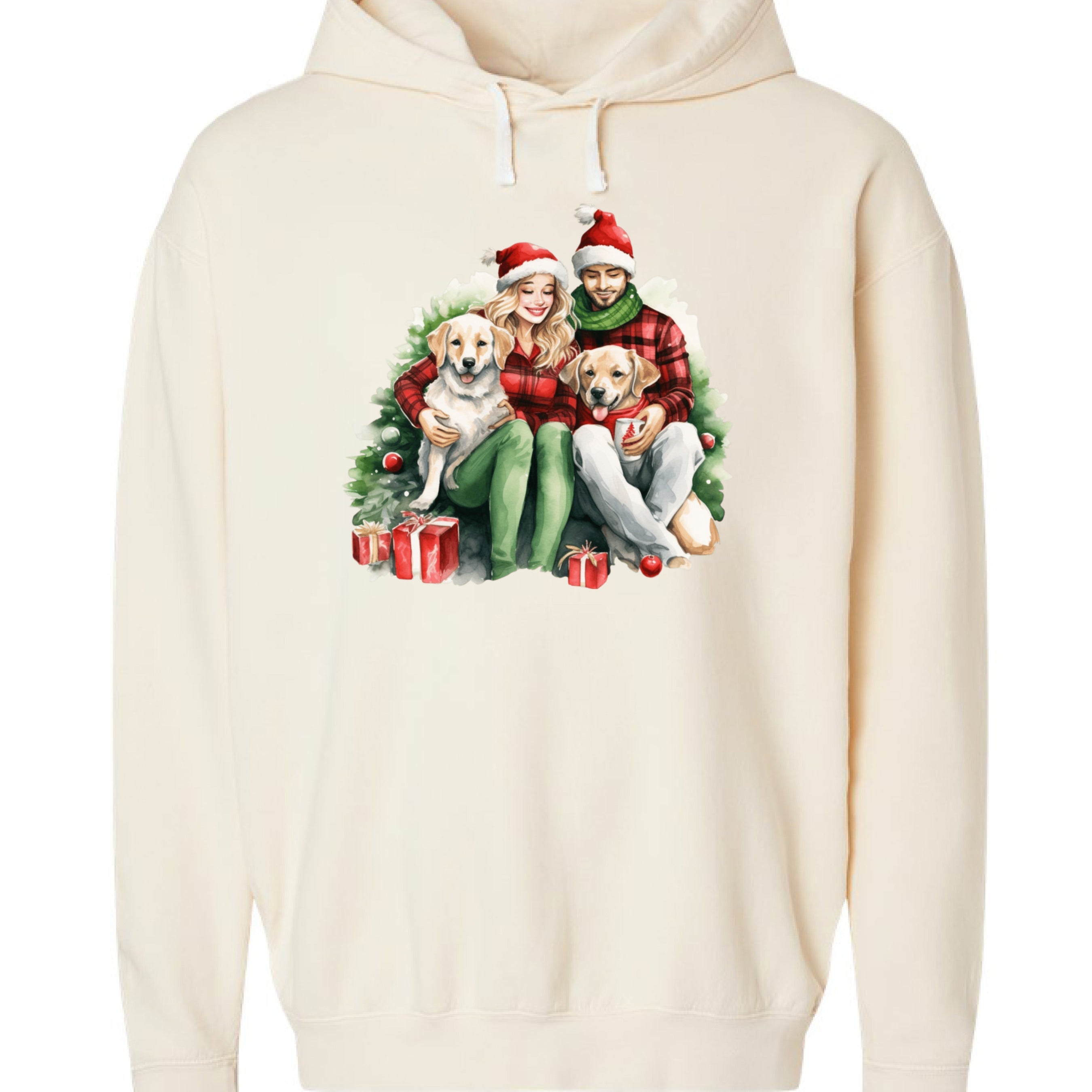 Comfort Colors Christmas Dog Hoodie - Unisex Cozy Sweatshirt