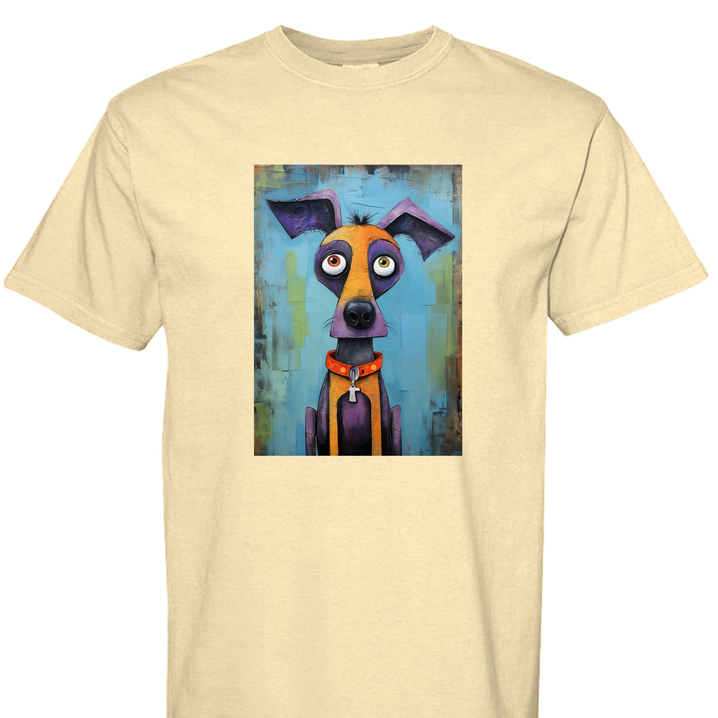Dog T-Shirt - Quirky Dog Art Graphic Tee Comfort Colors