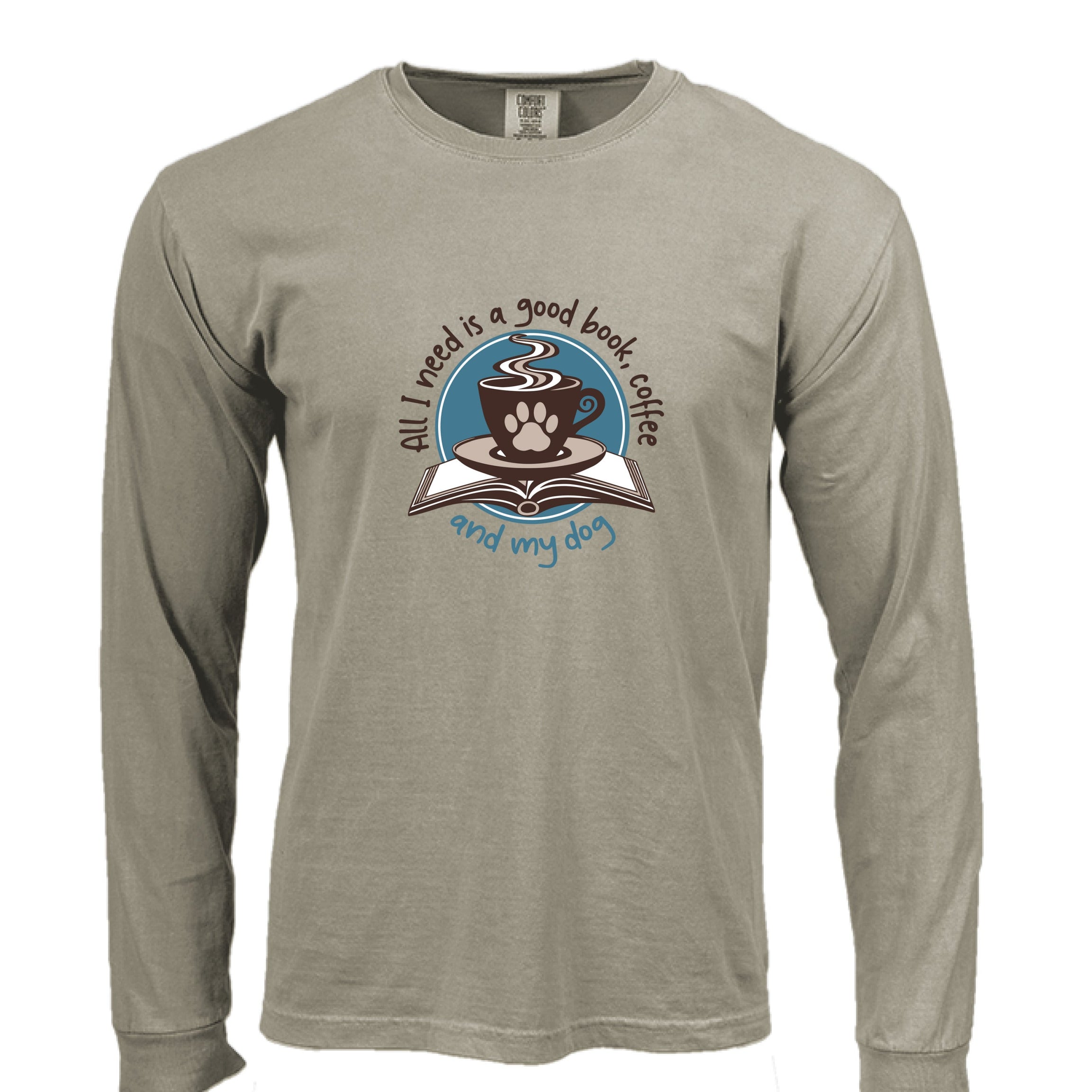 Comfort Colors T-Shirt - Good Book, Coffee and Dog