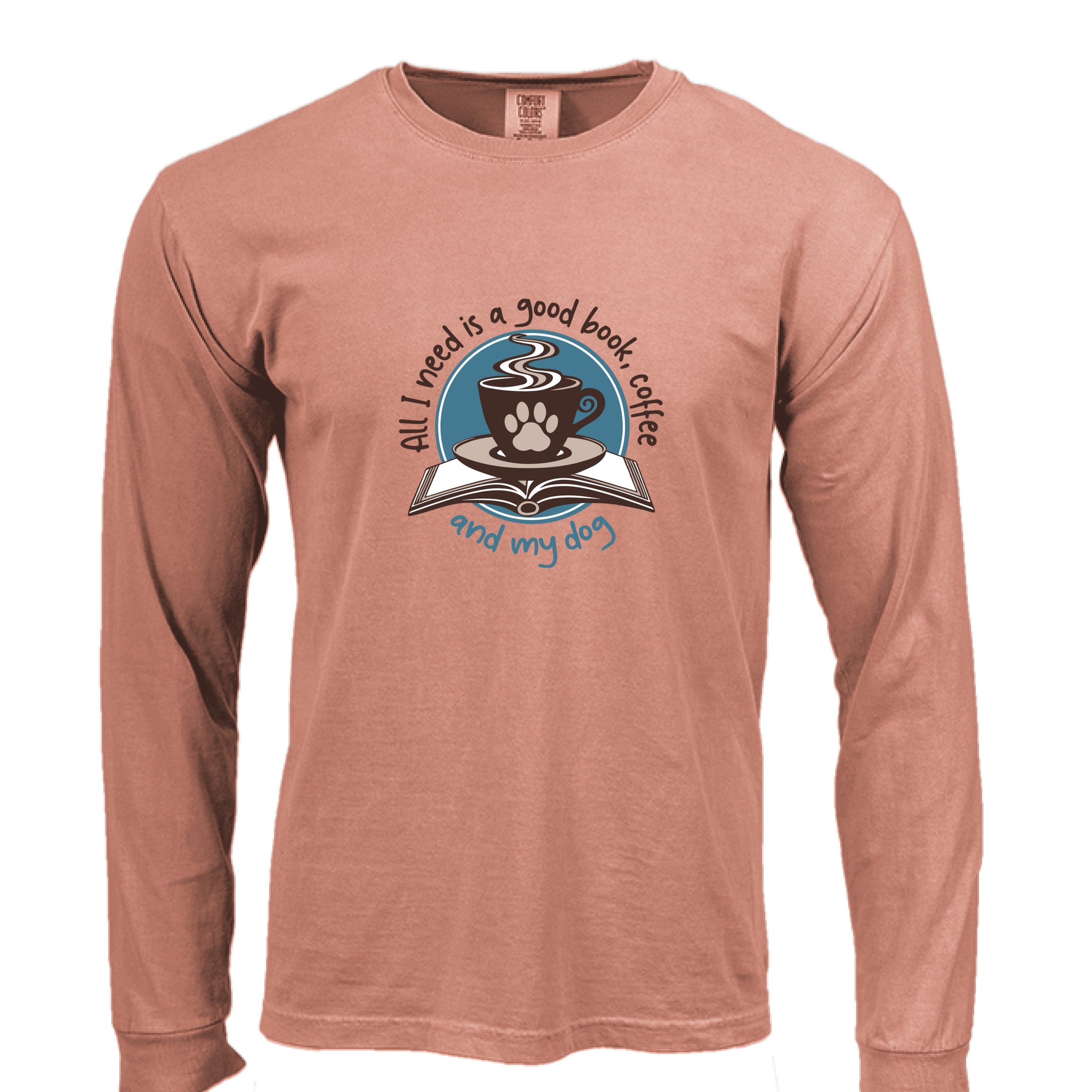 Comfort Colors T-Shirt - Good Book, Coffee and Dog