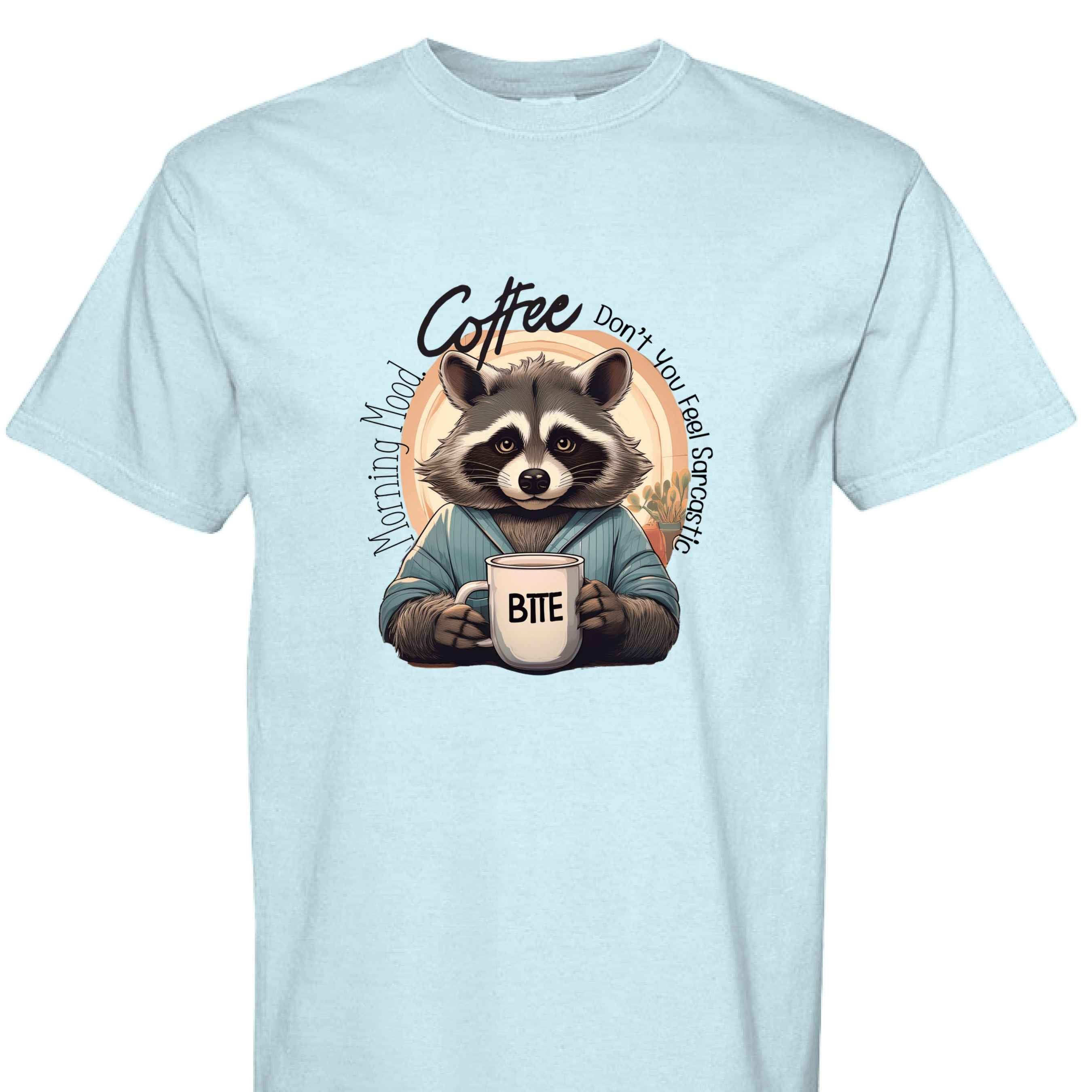 Comfort Colors T-Shirt - Raccoon Morning Coffee
