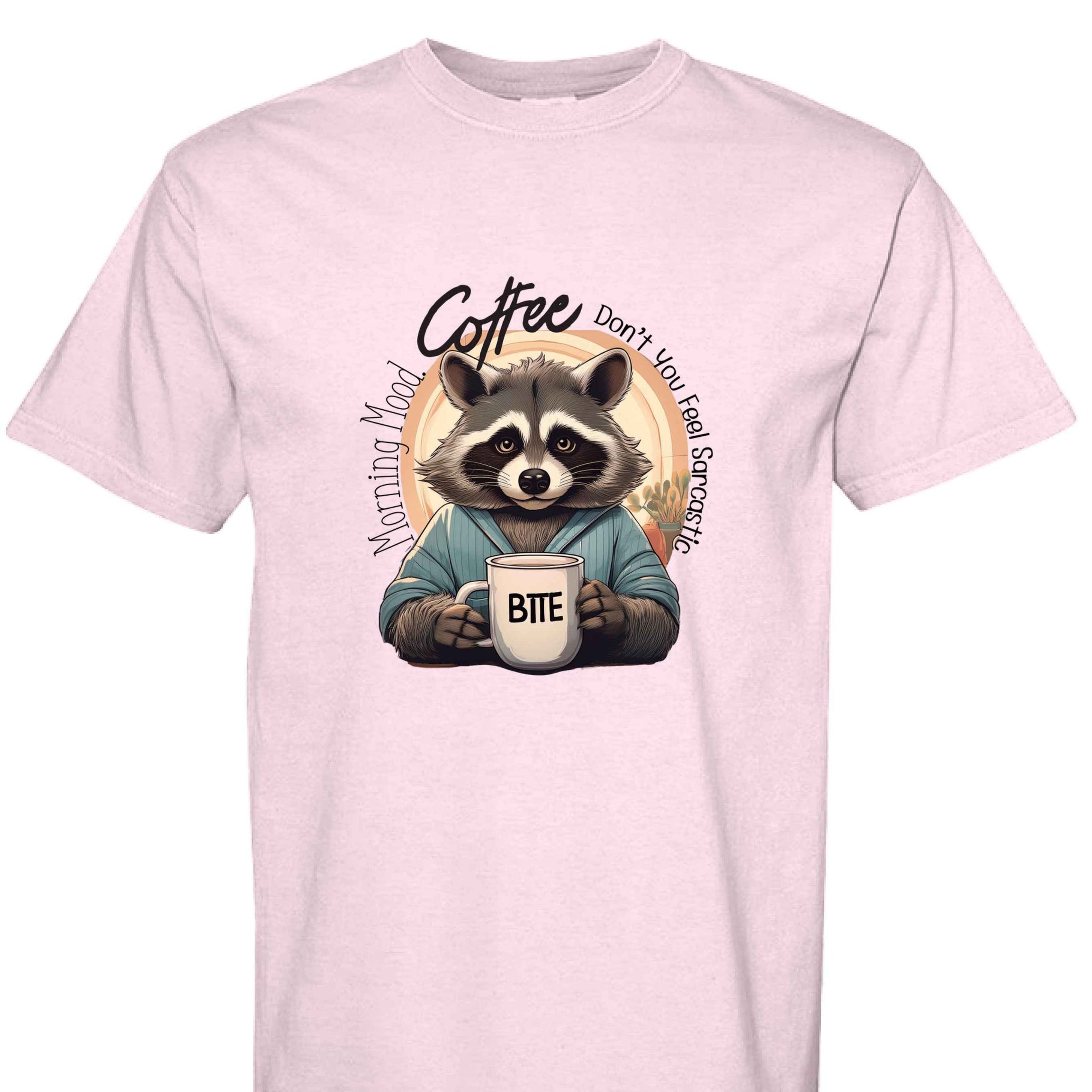 Comfort Colors T-Shirt - Raccoon Morning Coffee